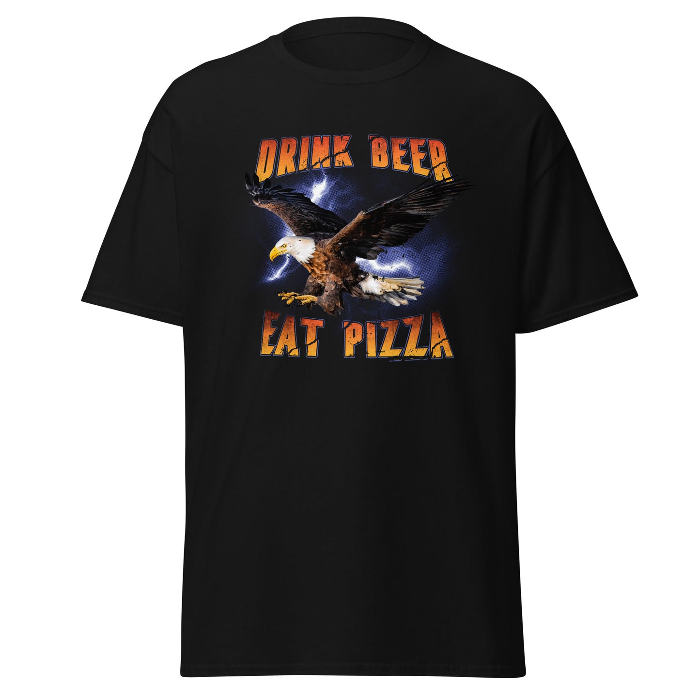 Drink Beer Eat Pizza American Eagle Tee