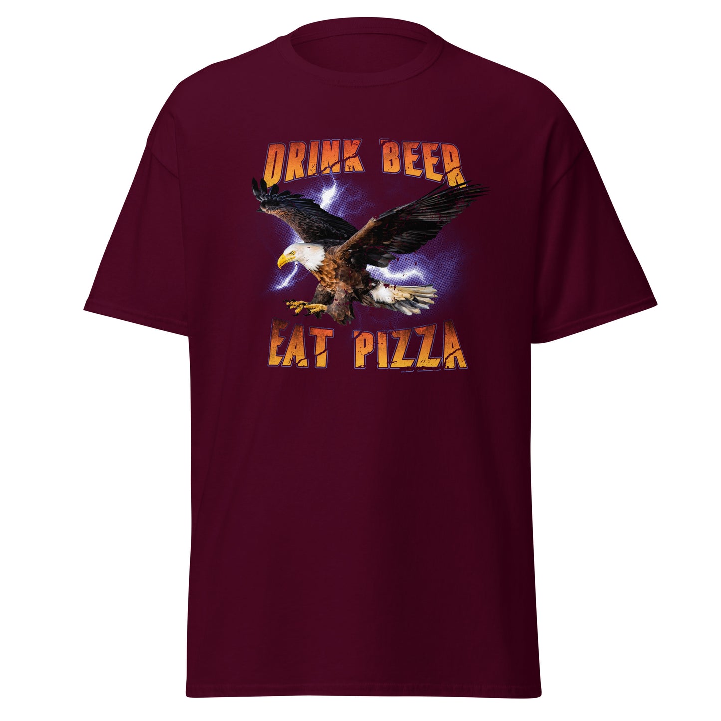 Drink Beer Eat Pizza American Eagle Tee