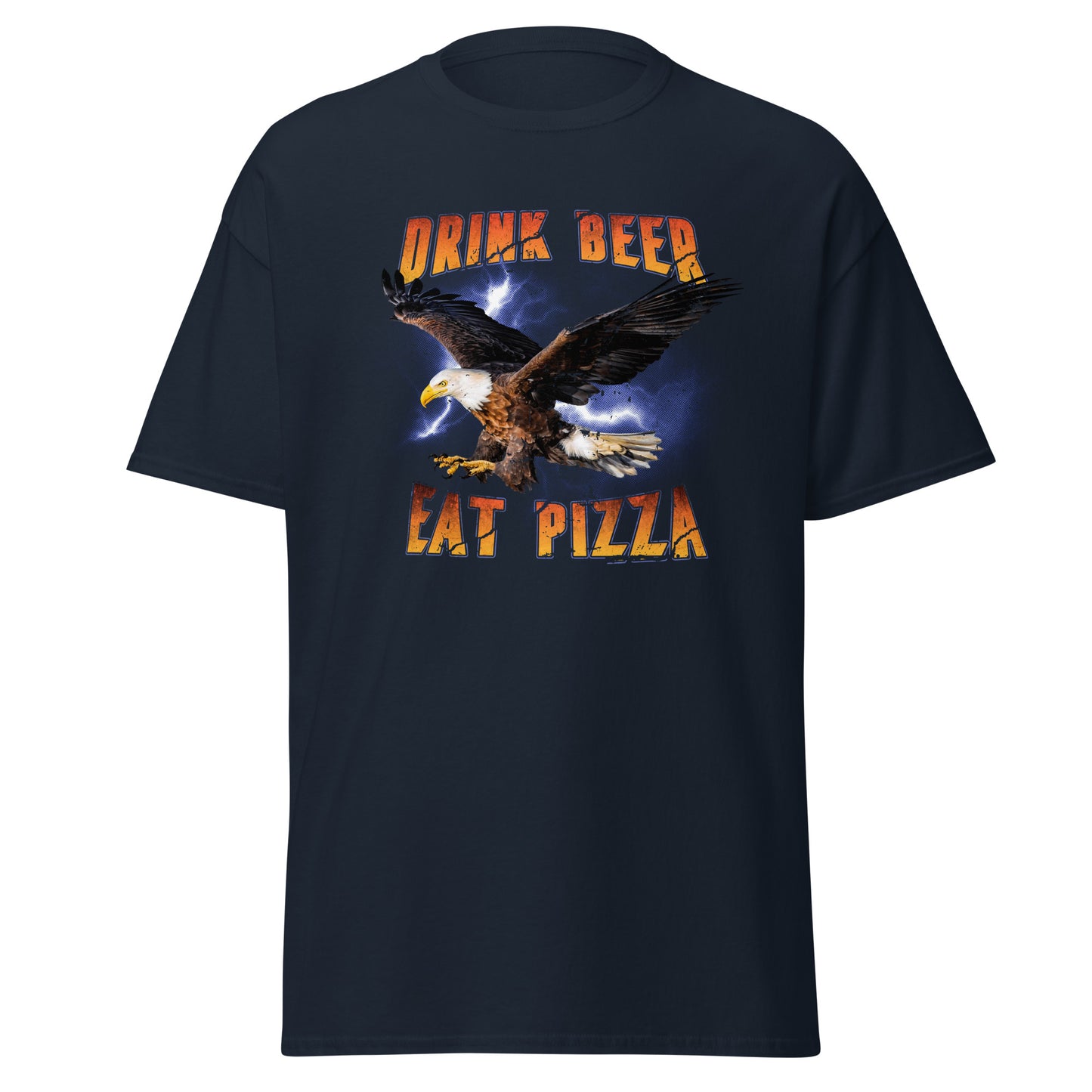 Drink Beer Eat Pizza American Eagle Tee