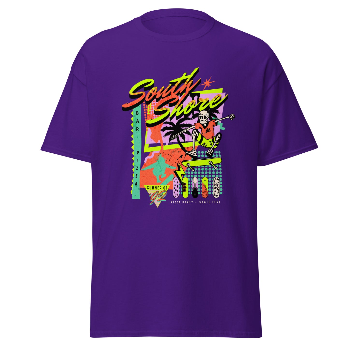 Summer 1992 South Shore Bar Pizza Skate Fest Pizza Party Tee