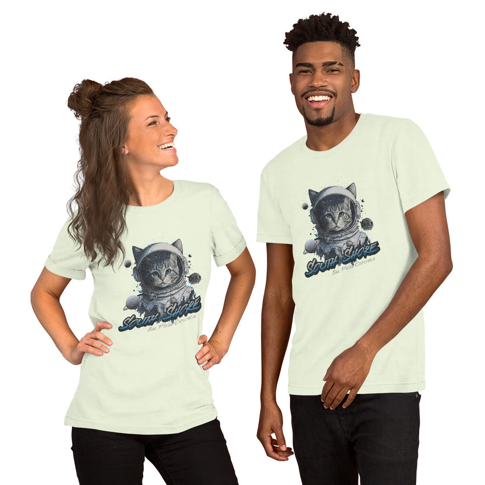 Space Cat South Shore Bar Pizza Explorer Tee
