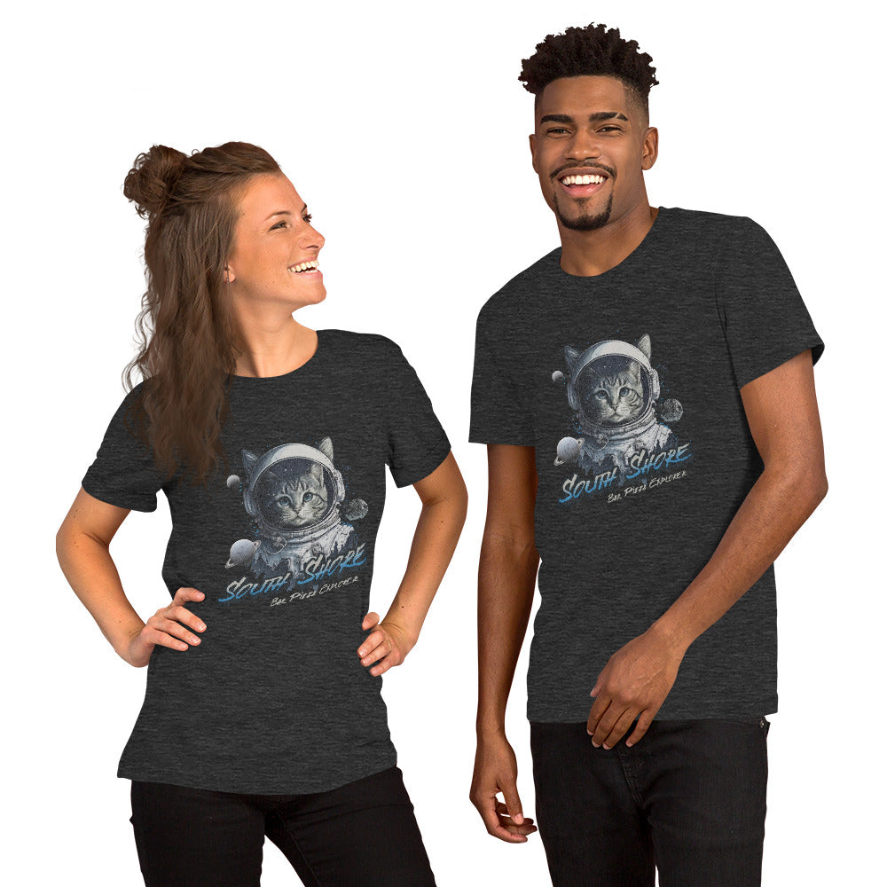 Space Cat South Shore Bar Pizza Explorer Tee