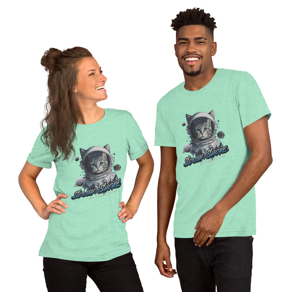 Space Cat South Shore Bar Pizza Explorer Tee