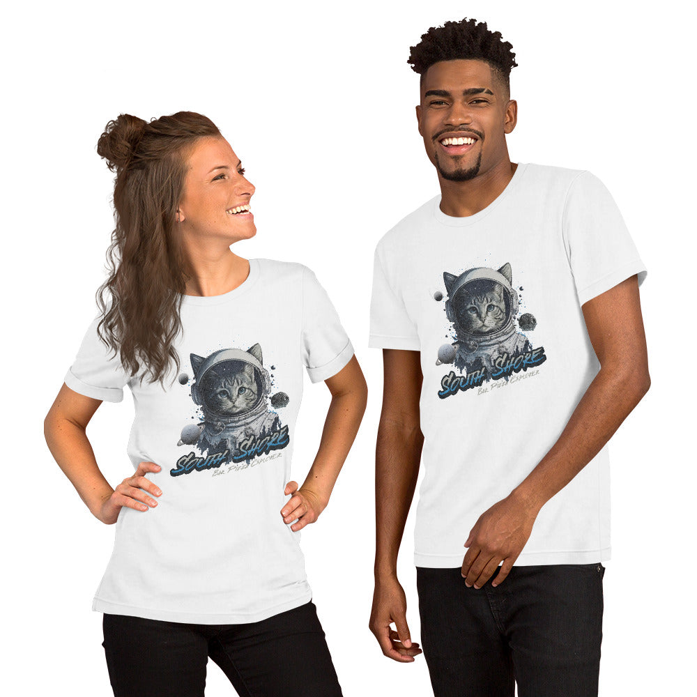 Space Cat South Shore Bar Pizza Explorer Tee