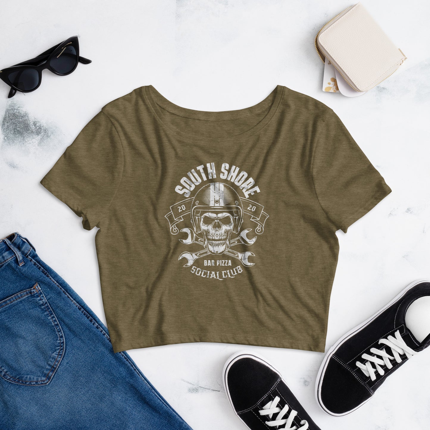 South Shore Bar Pizza Social Club Crop Top Tee