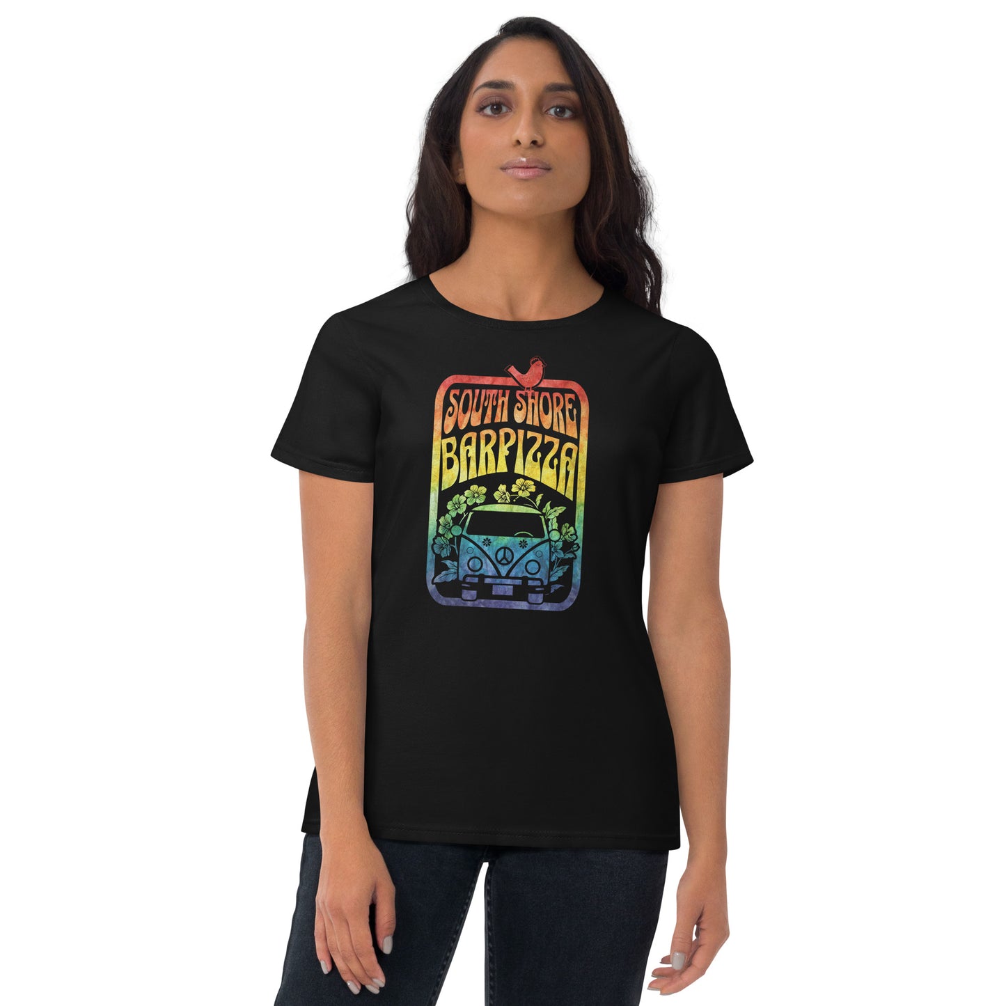 South Shore Bar Pizza - Fitted Women's Short Sleeve Woodstock Tee