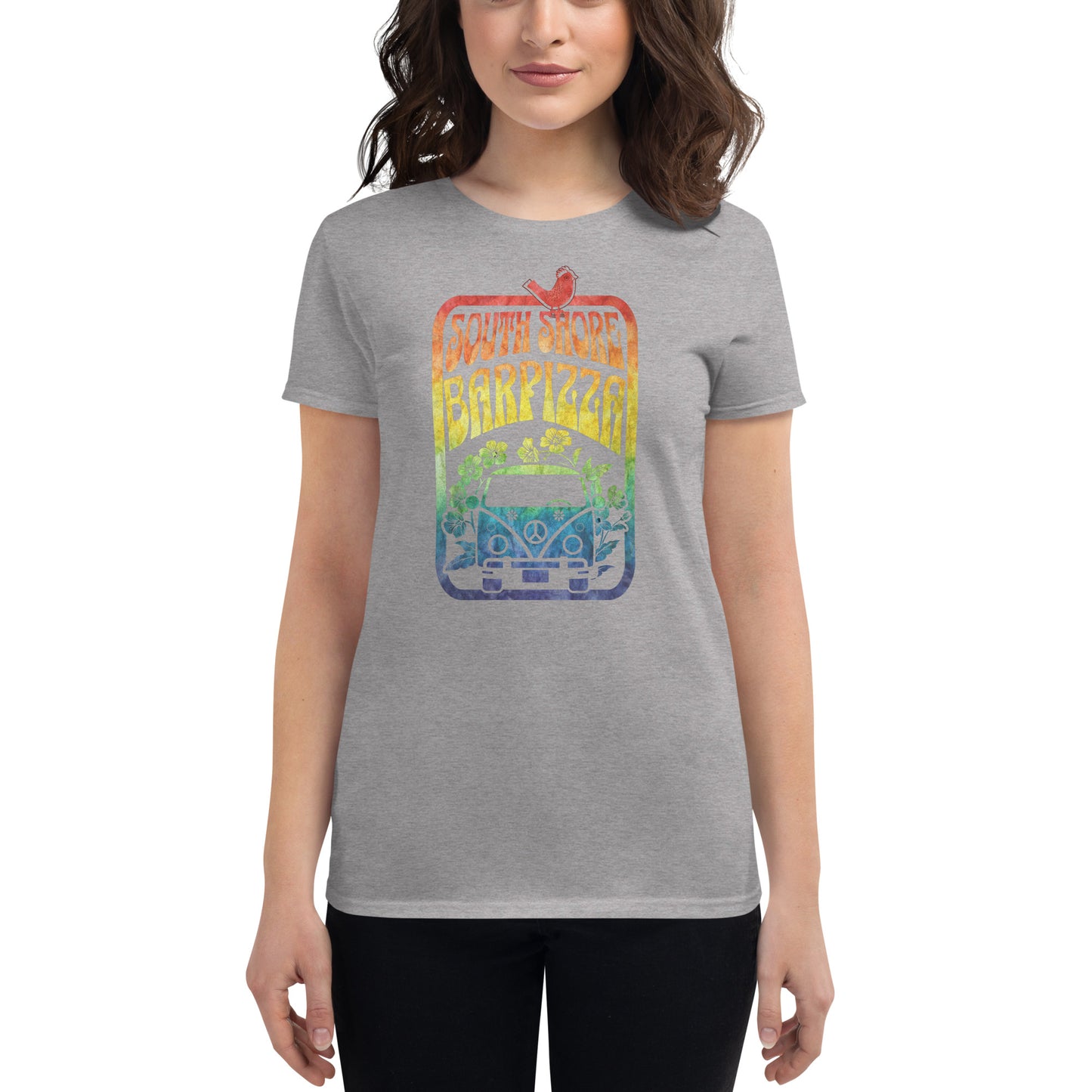 South Shore Bar Pizza - Fitted Women's Short Sleeve Woodstock Tee