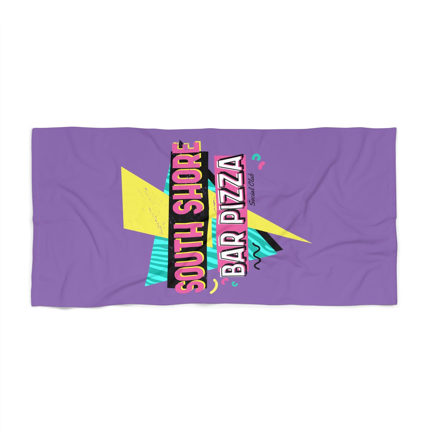 South Shore Bar Pizza 90's Beach Towel