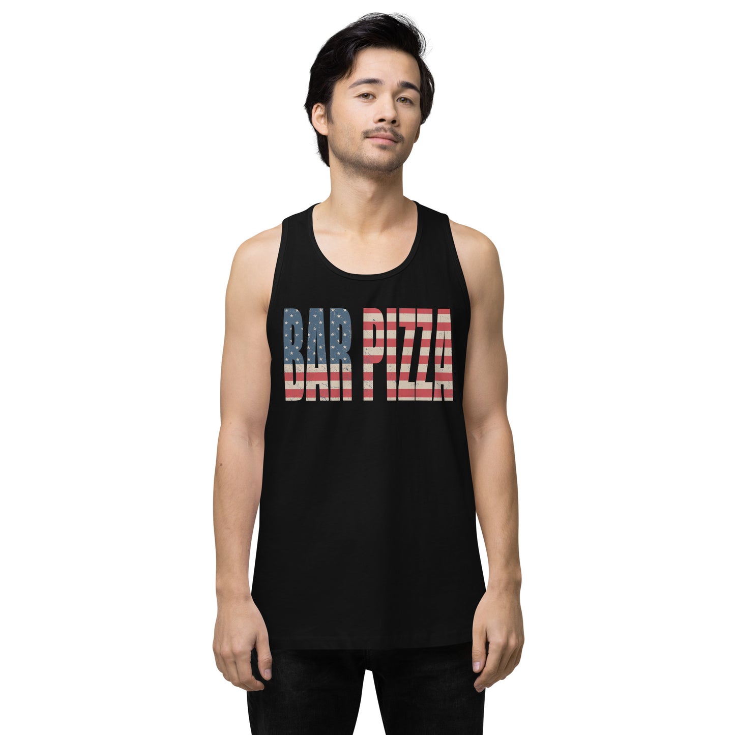 American Flag Bar Pizza Tank Top