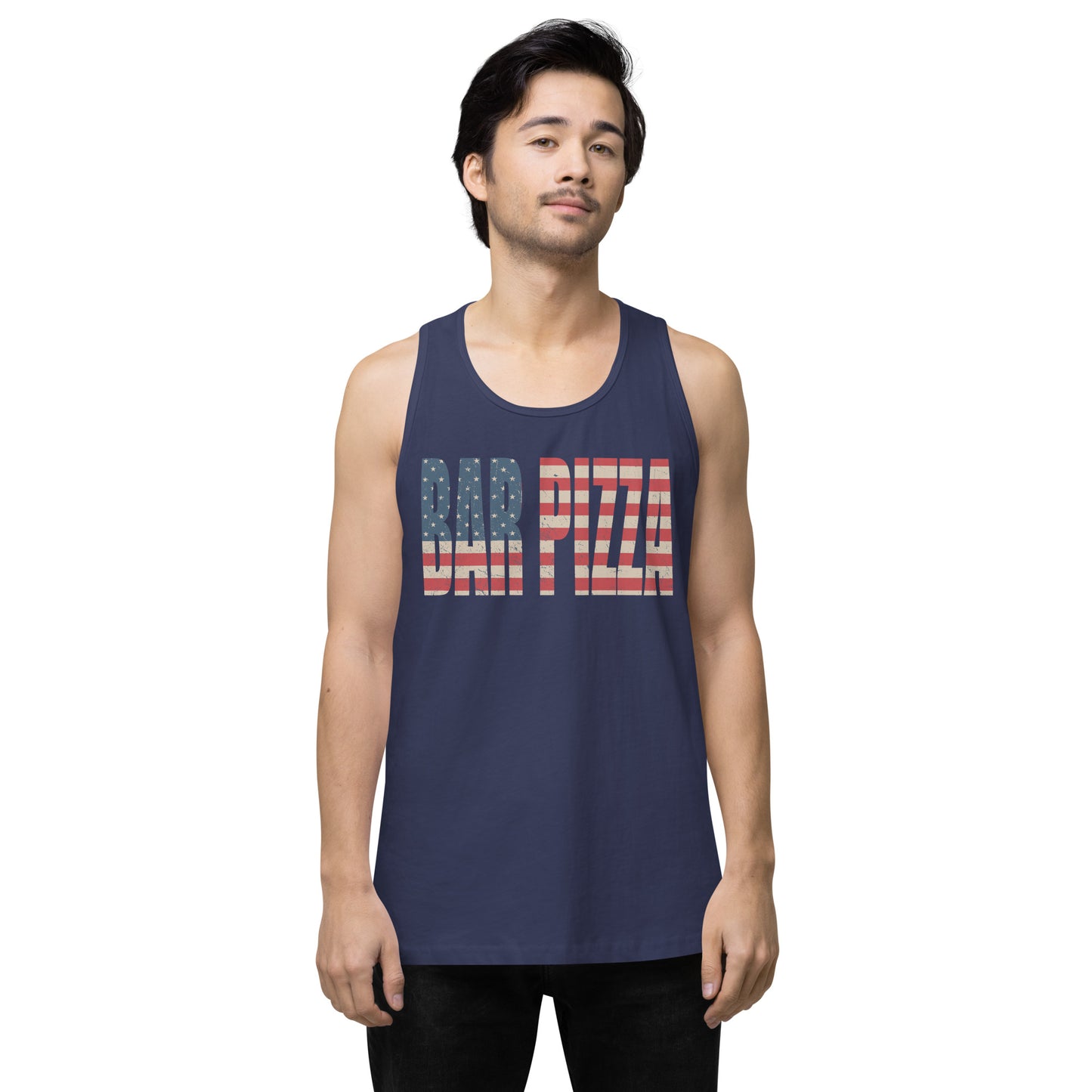 American Flag Bar Pizza Tank Top