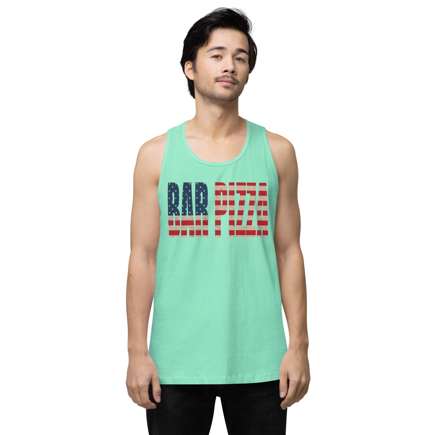 American Flag Bar Pizza Tank Top