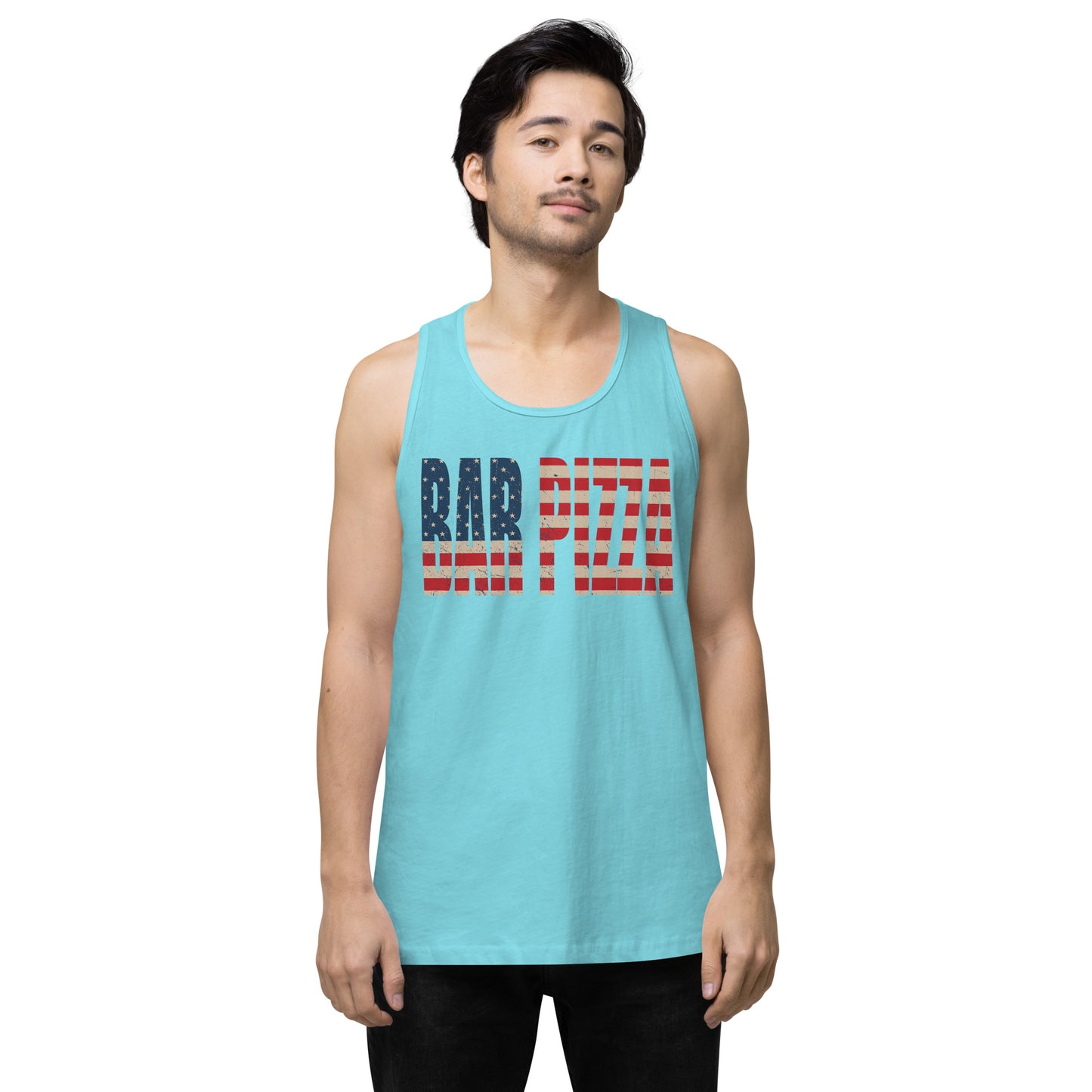 American Flag Bar Pizza Tank Top