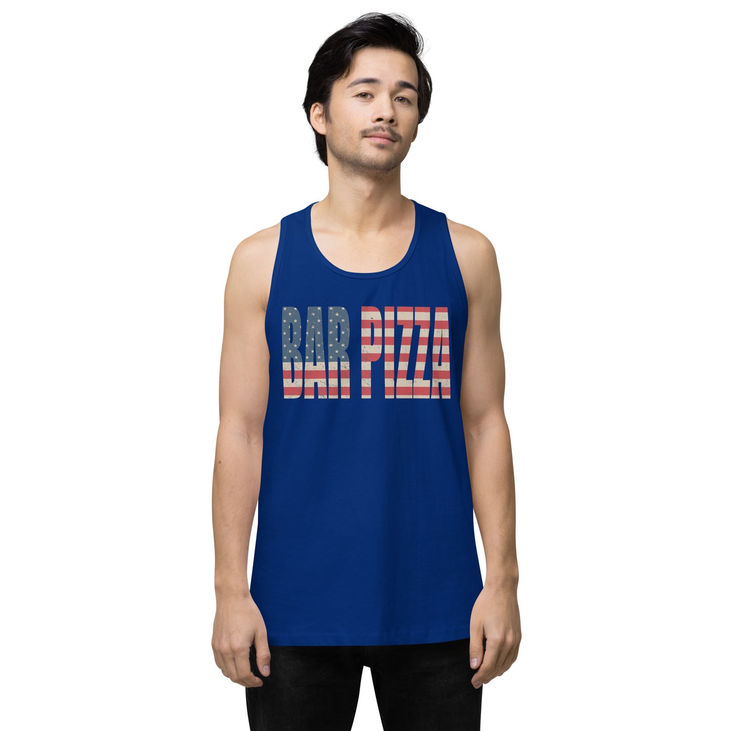 American Flag Bar Pizza Tank Top