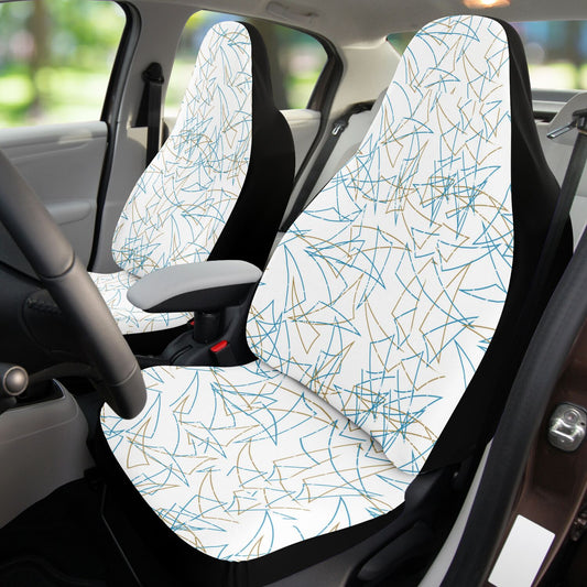 80's Pattern Bar Pizza Table Top Pattern Car Seat Covers