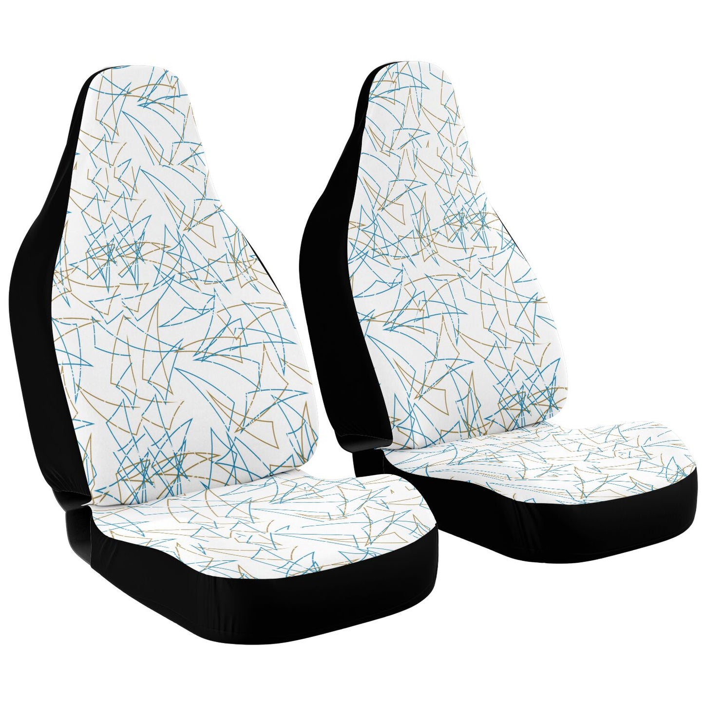 80's Pattern Bar Pizza Table Top Pattern Car Seat Covers