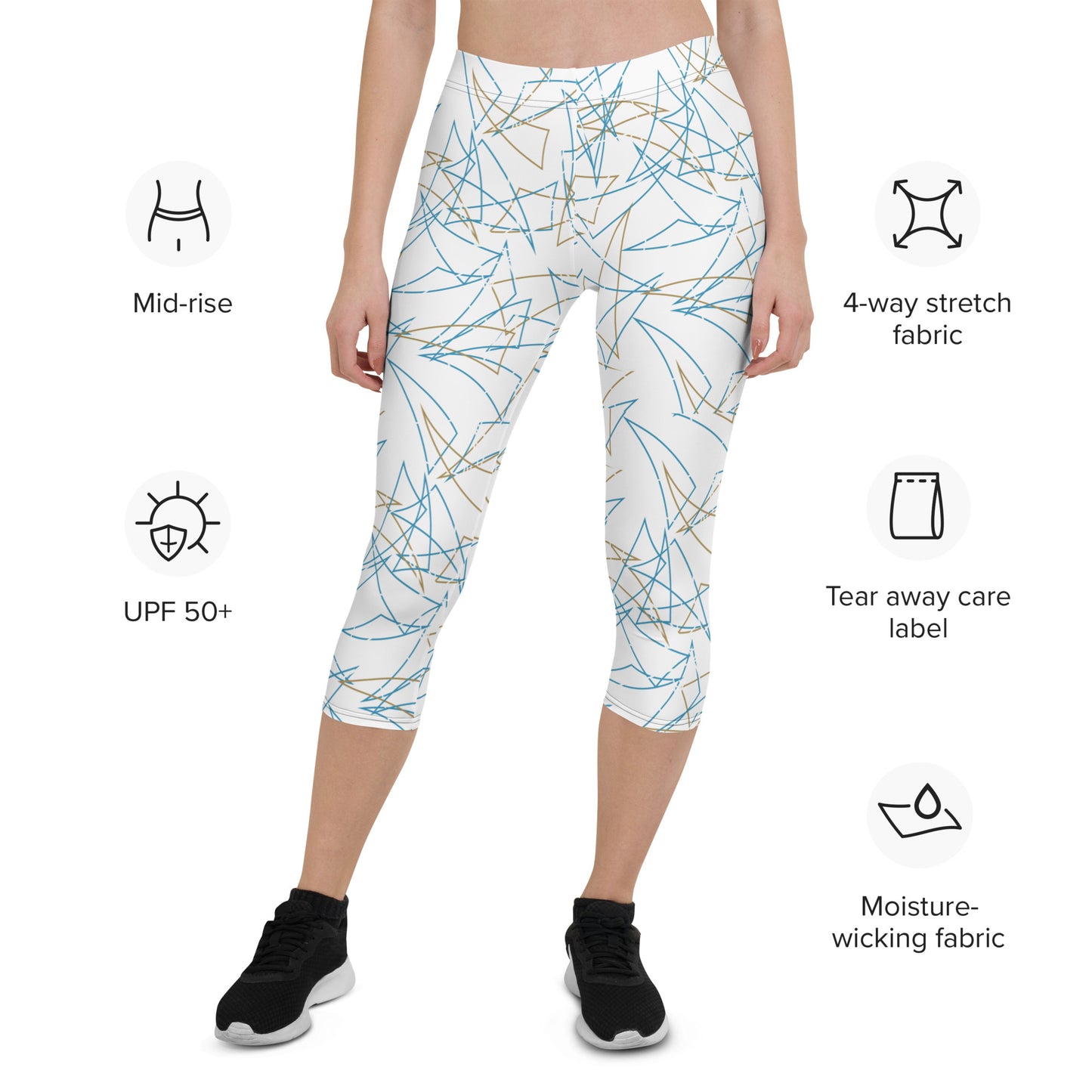 Famous Randolph Bar Pizza Table Top Pattern Capri Leggings