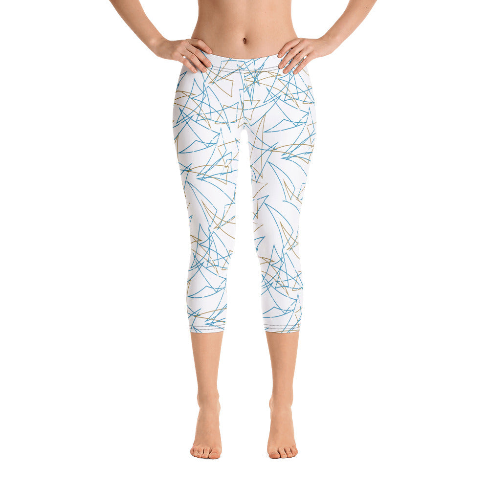 Famous Randolph Bar Pizza Table Top Pattern Capri Leggings