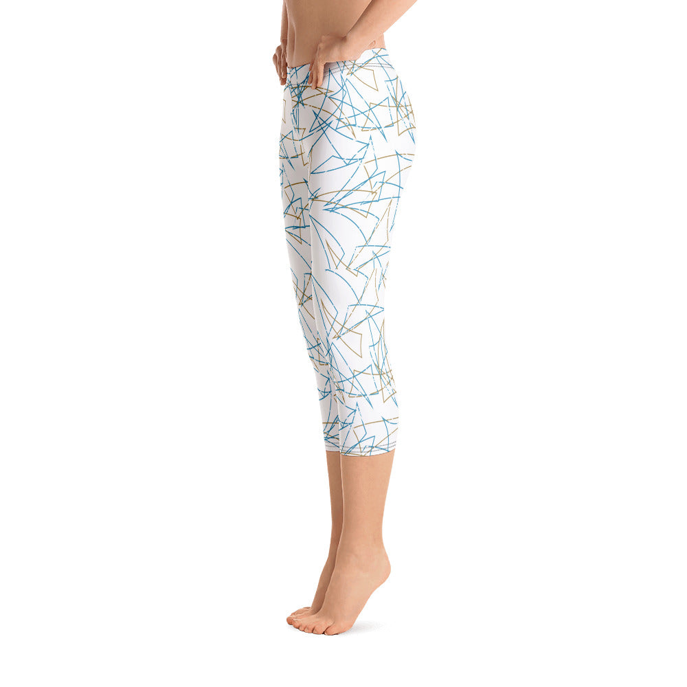 Famous Randolph Bar Pizza Table Top Pattern Capri Leggings