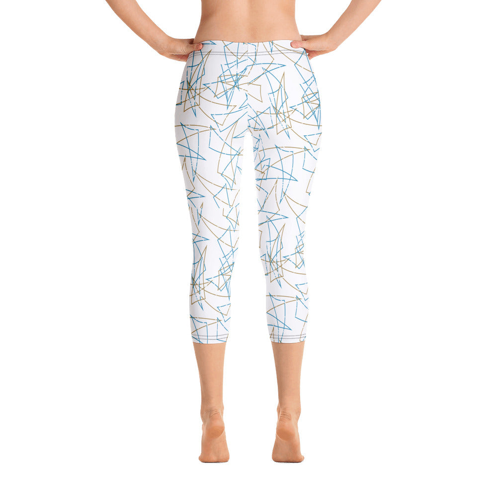 Famous Randolph Bar Pizza Table Top Pattern Capri Leggings