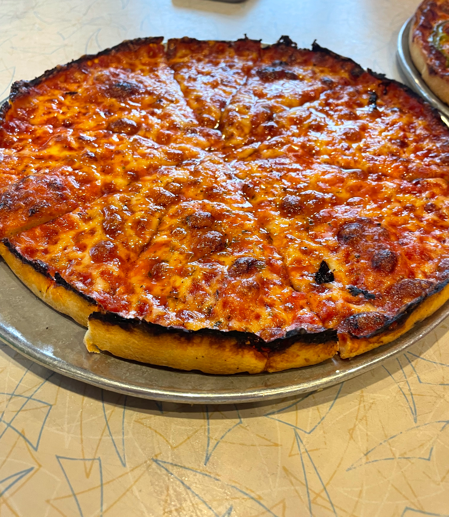 80's Table Top Pattern Bar Pizza Fanny Pack