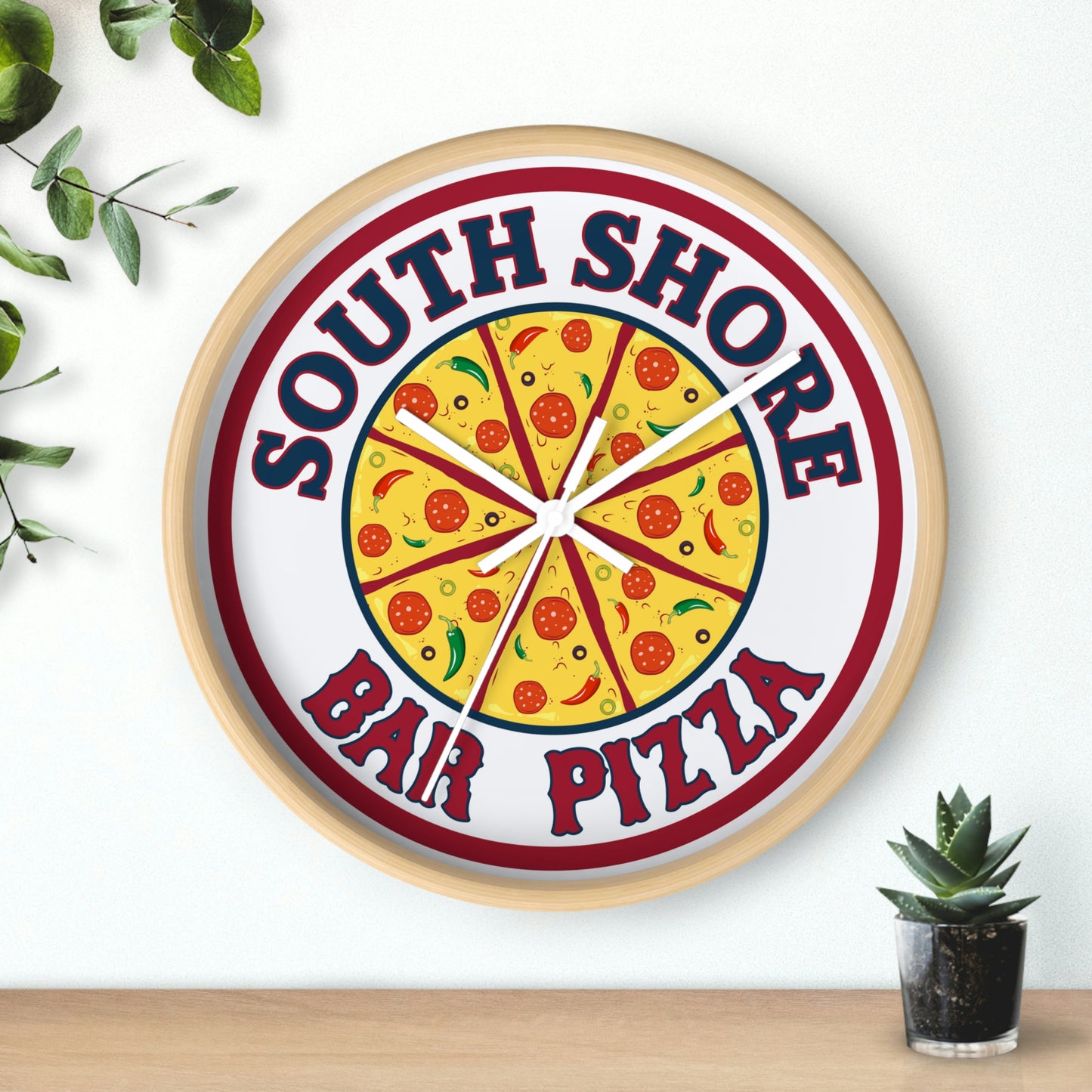 South Shore Bar Pizza Wall Clock