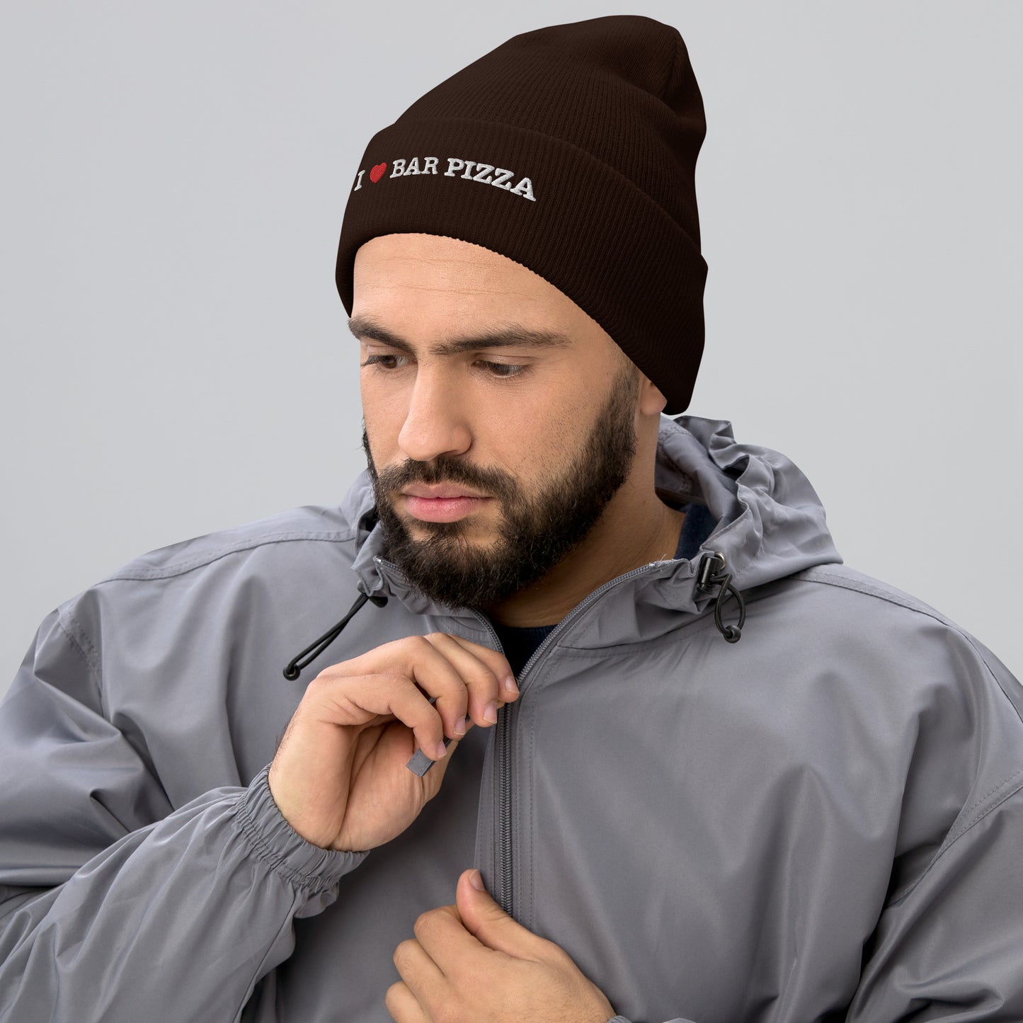 I Heart Bar Pizza Beanie - No Pom Pom