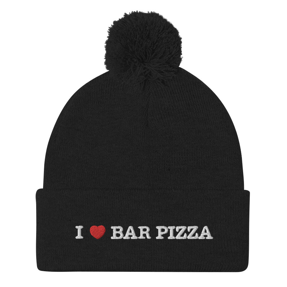 I Heart Bar Pizza Pom Pom Beanie