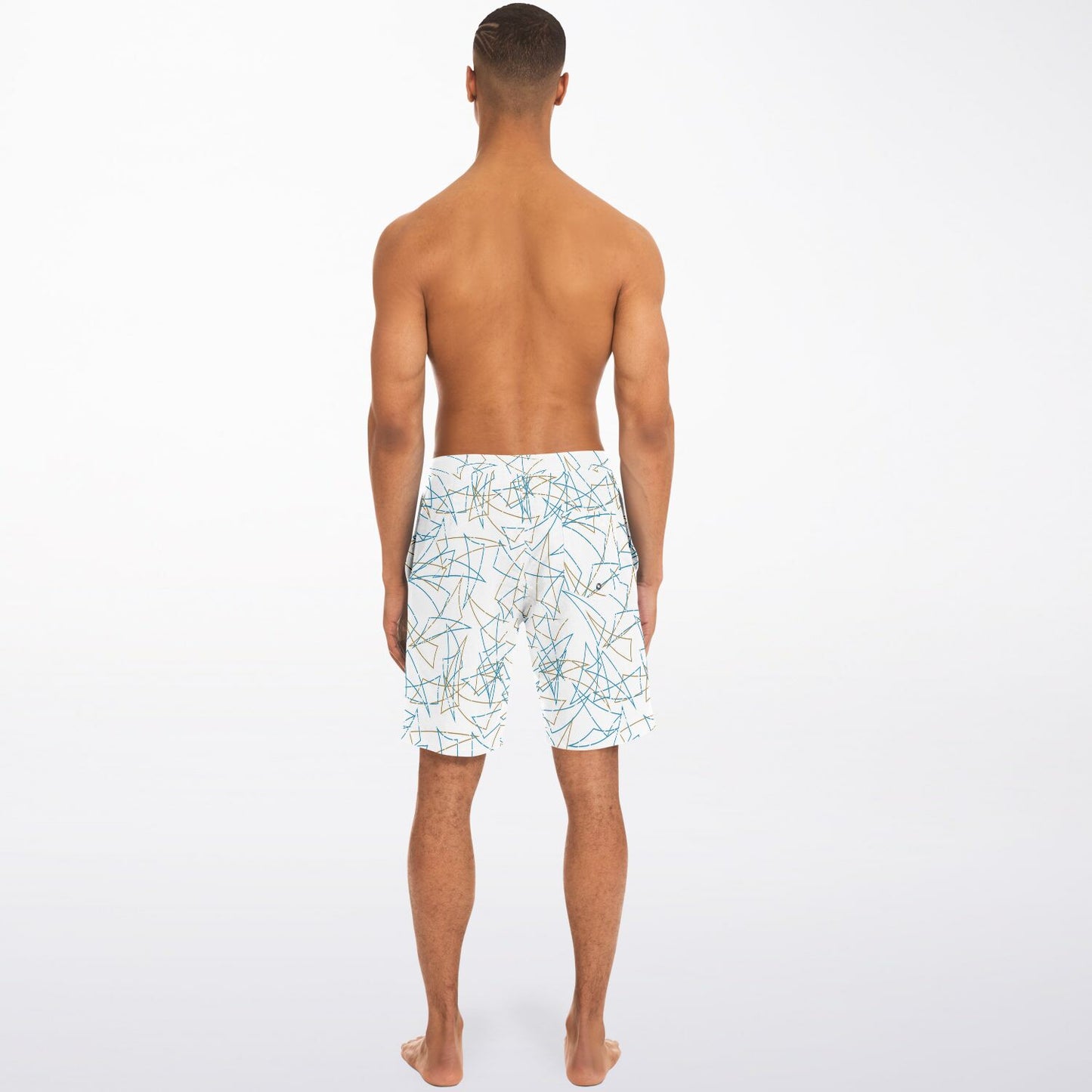 80's Pattern Bar Pizza Board Shorts