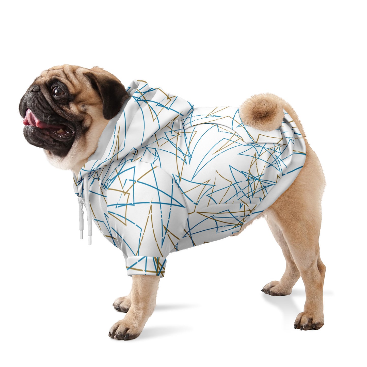 Athletic Dog Zip-Up Hoodie - AOP