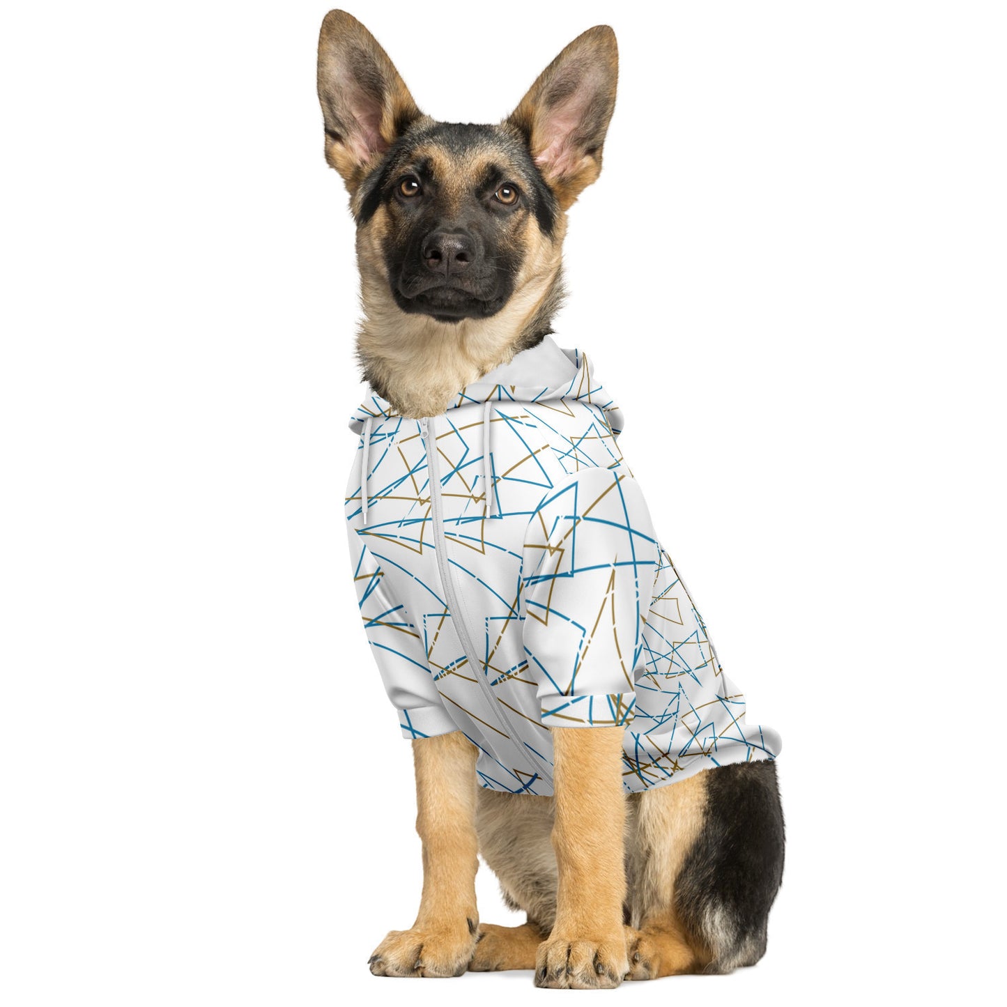 Athletic Dog Zip-Up Hoodie - AOP