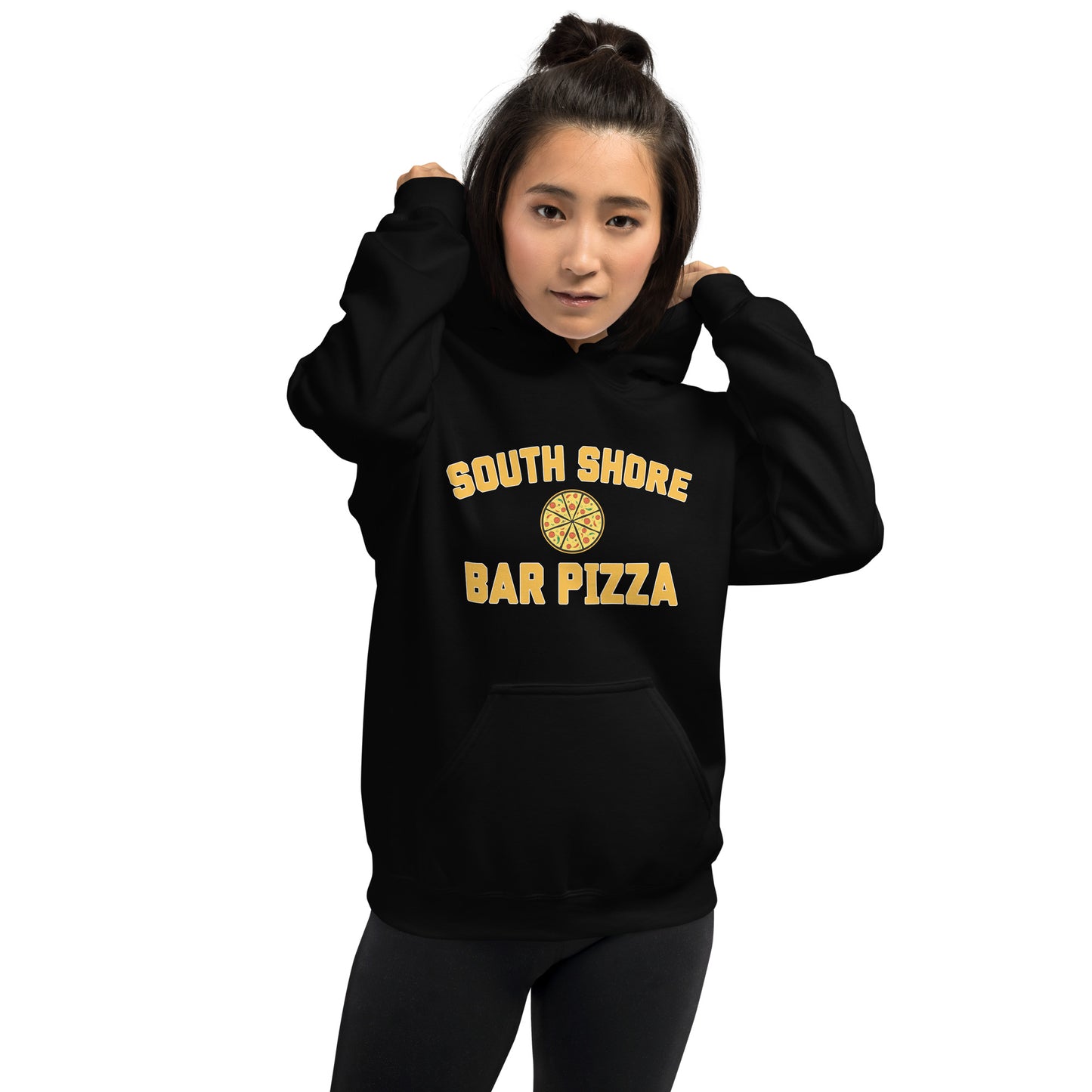 South Shore Bar Pizza Hockey Hoodie - Black