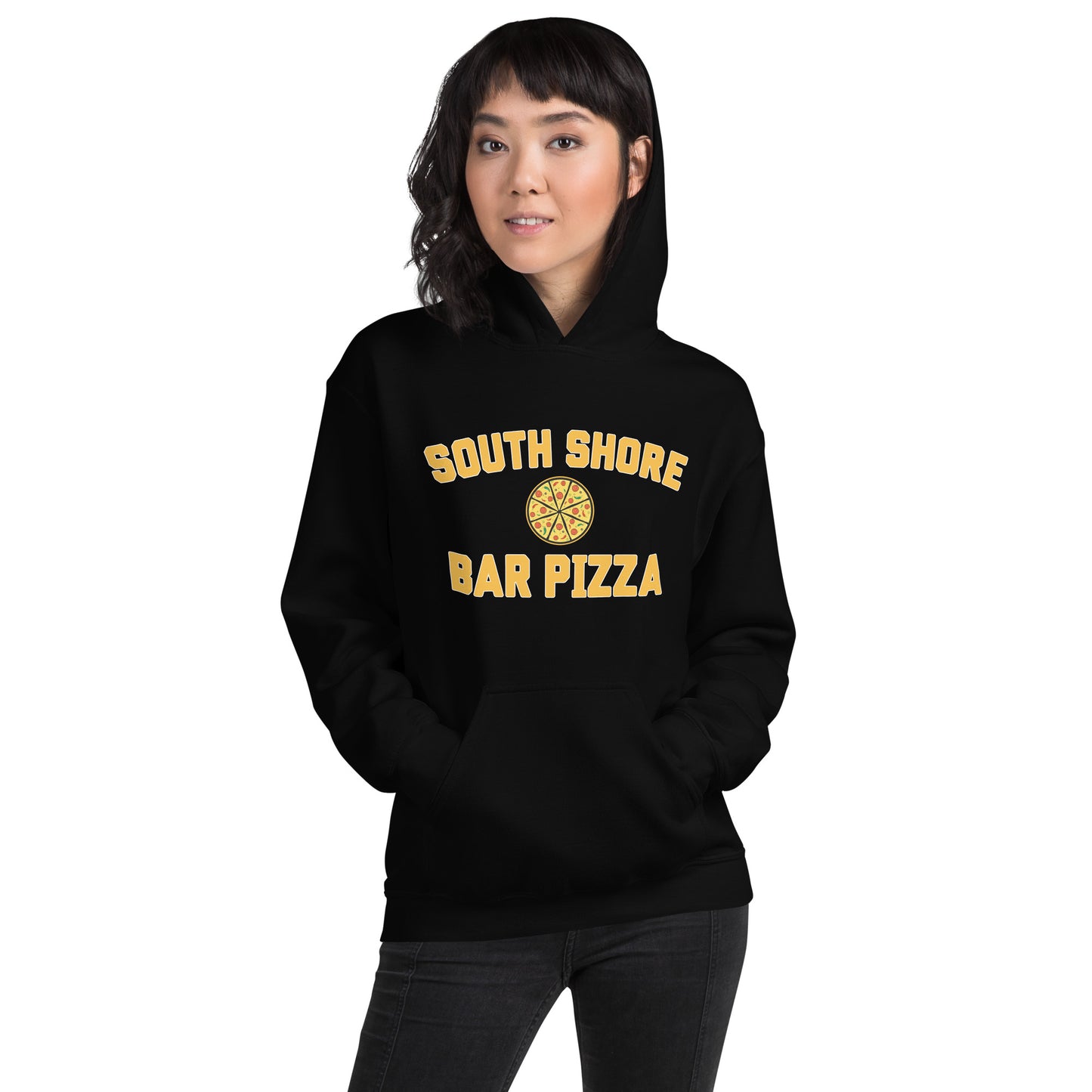 South Shore Bar Pizza Hockey Hoodie - Black
