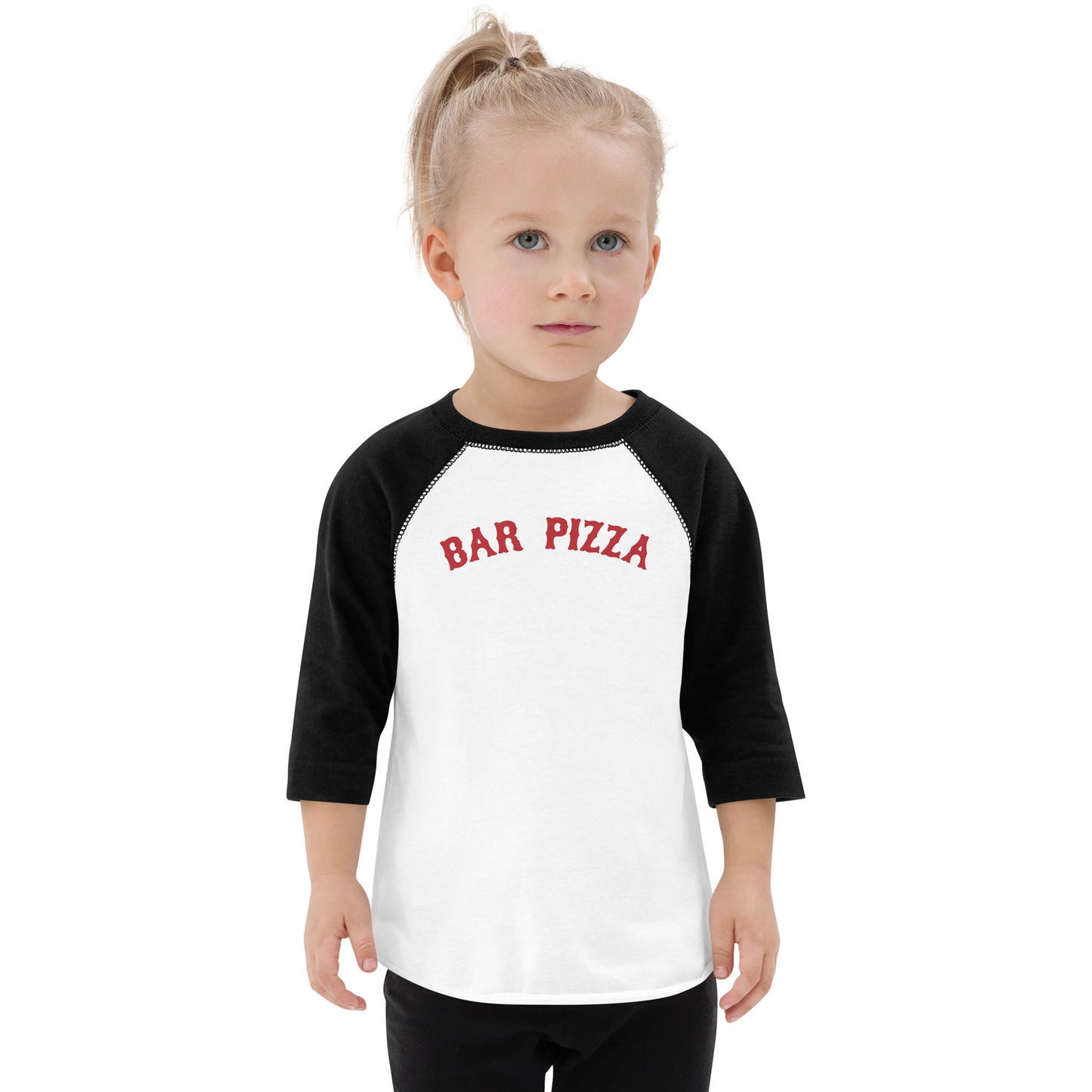 Toddler Bar Pizza Baseball Shirt