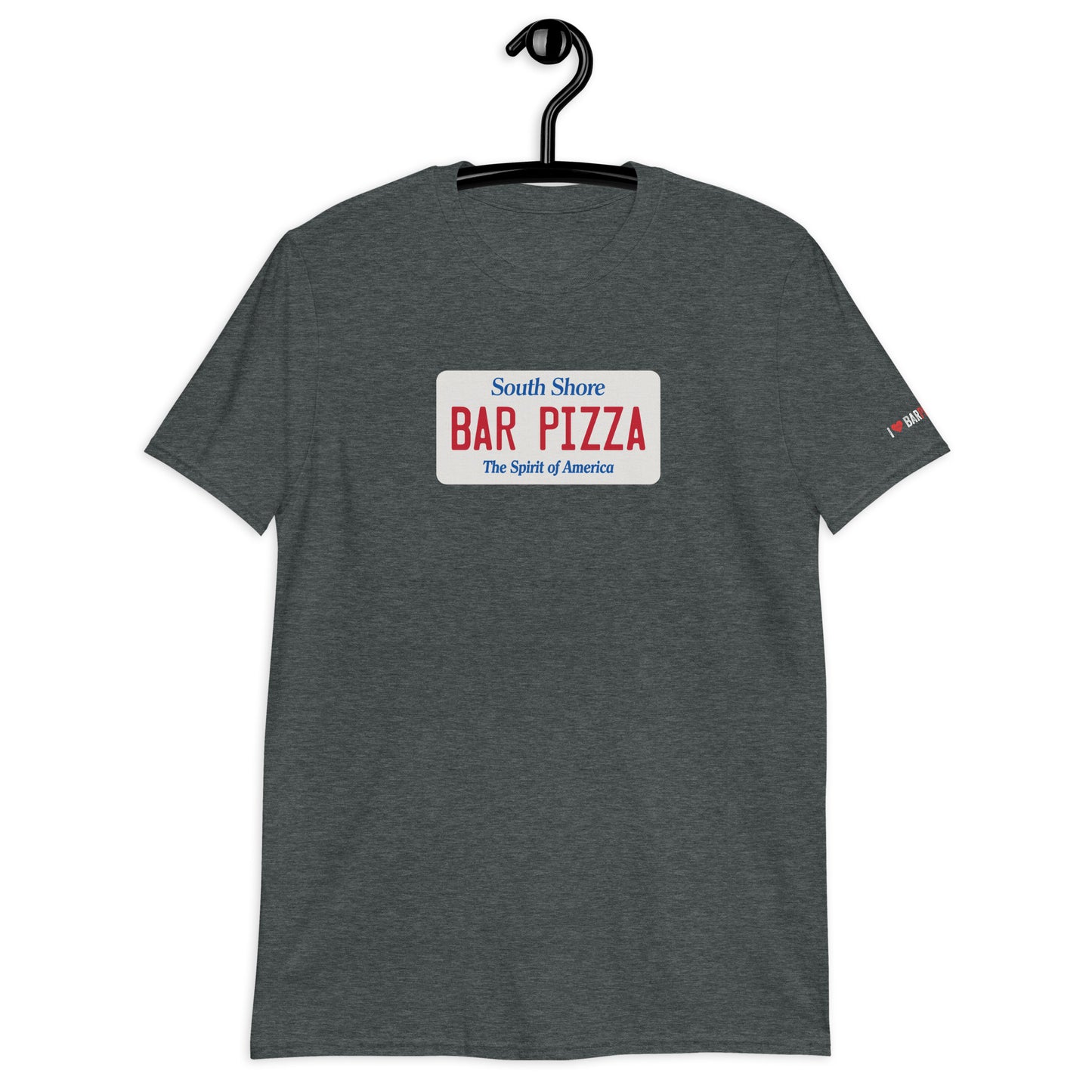 South Shore Bar Pizza Massachusetts License Plate Tee