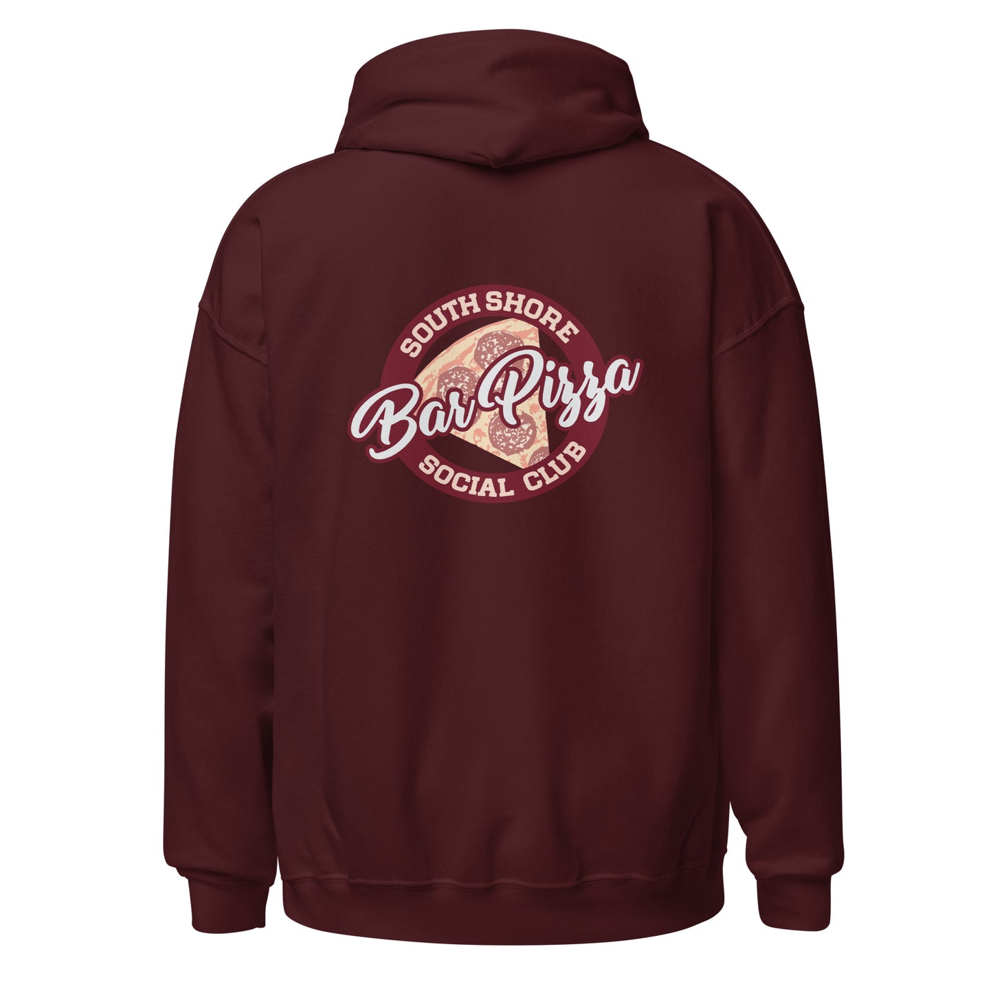 South South Bar Pizza Social Club Hoodie - State Logo Front - SSBPSC Logo on Back