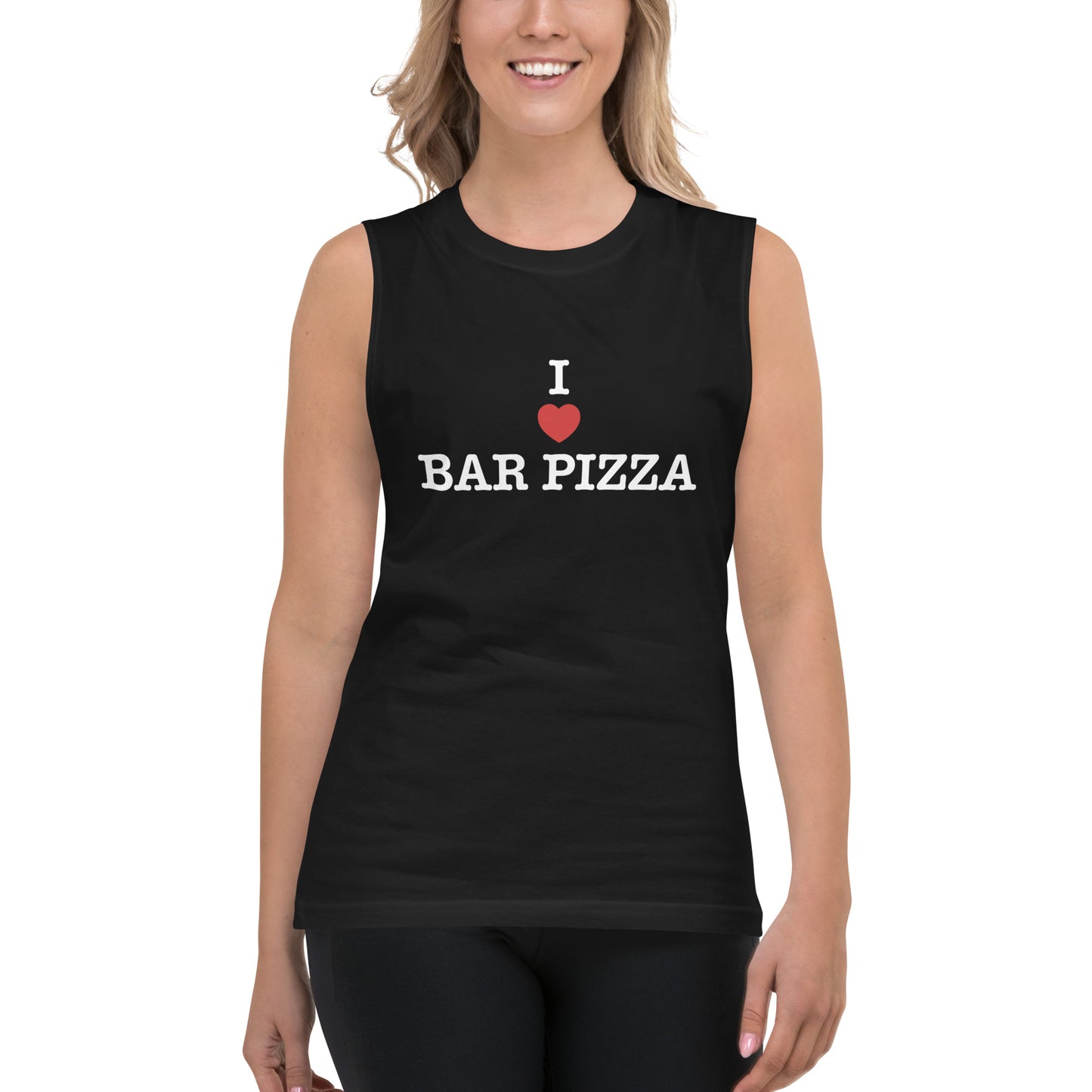 Unisex I Heart Bar Pizza Muscle Shirt Tank Top