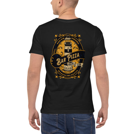 south shore bar pizza social club lighthouse pocket tee