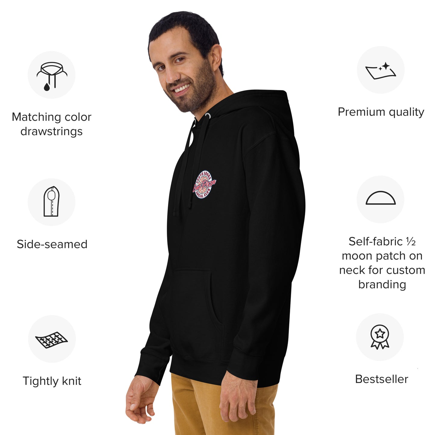 South Shore Bar Pizza Social Club - Two Sided Premium Hoodie