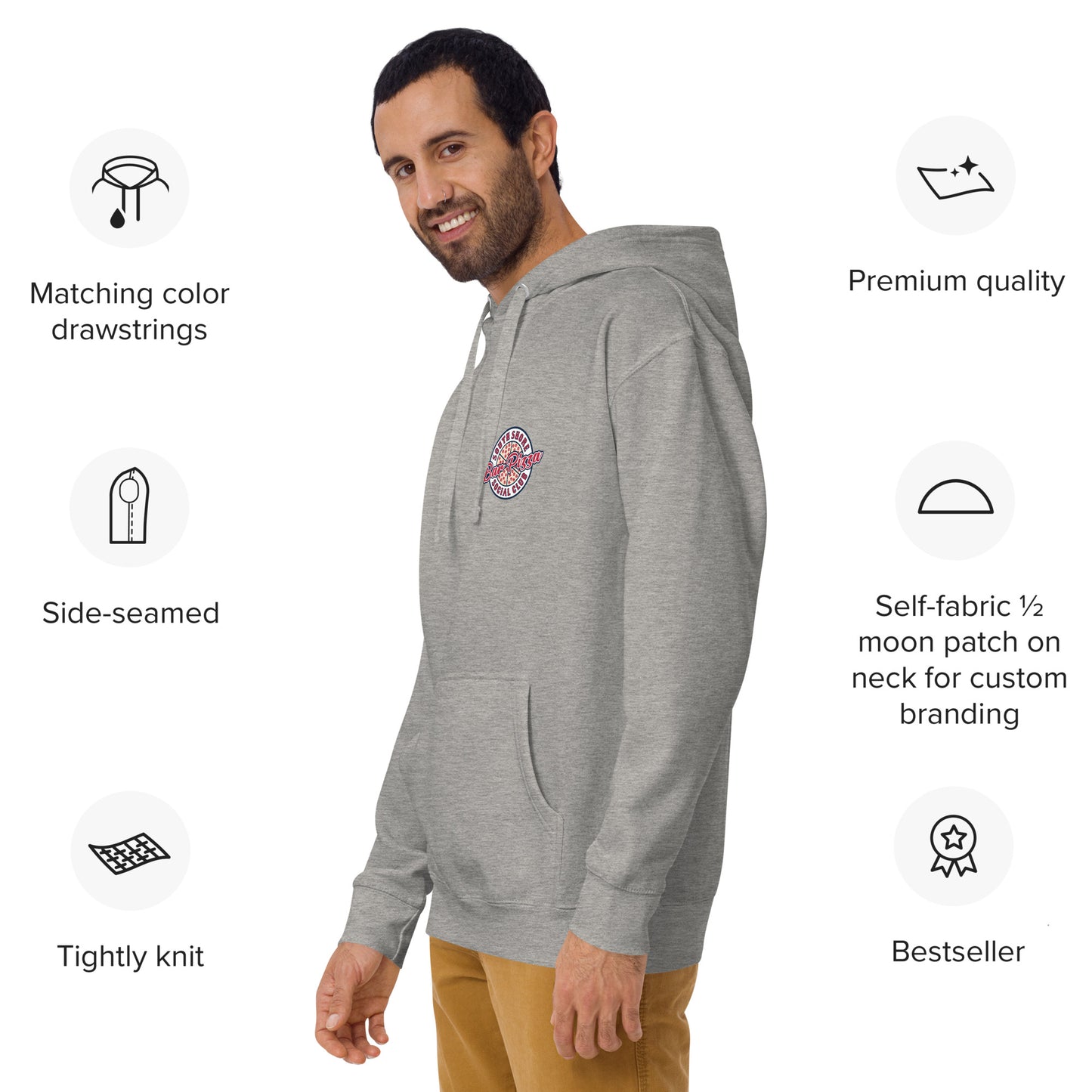 South Shore Bar Pizza Social Club - Two Sided Premium Hoodie