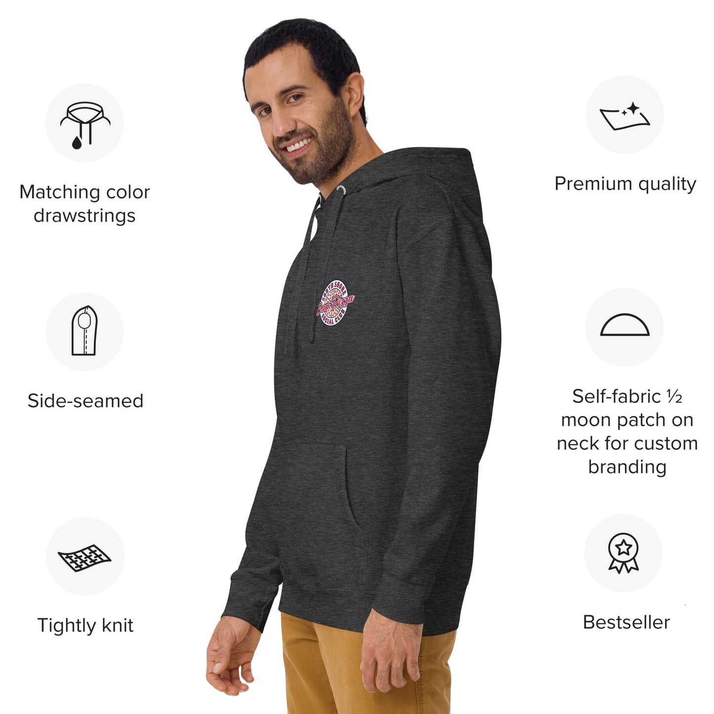 South Shore Bar Pizza Social Club - Two Sided Premium Hoodie