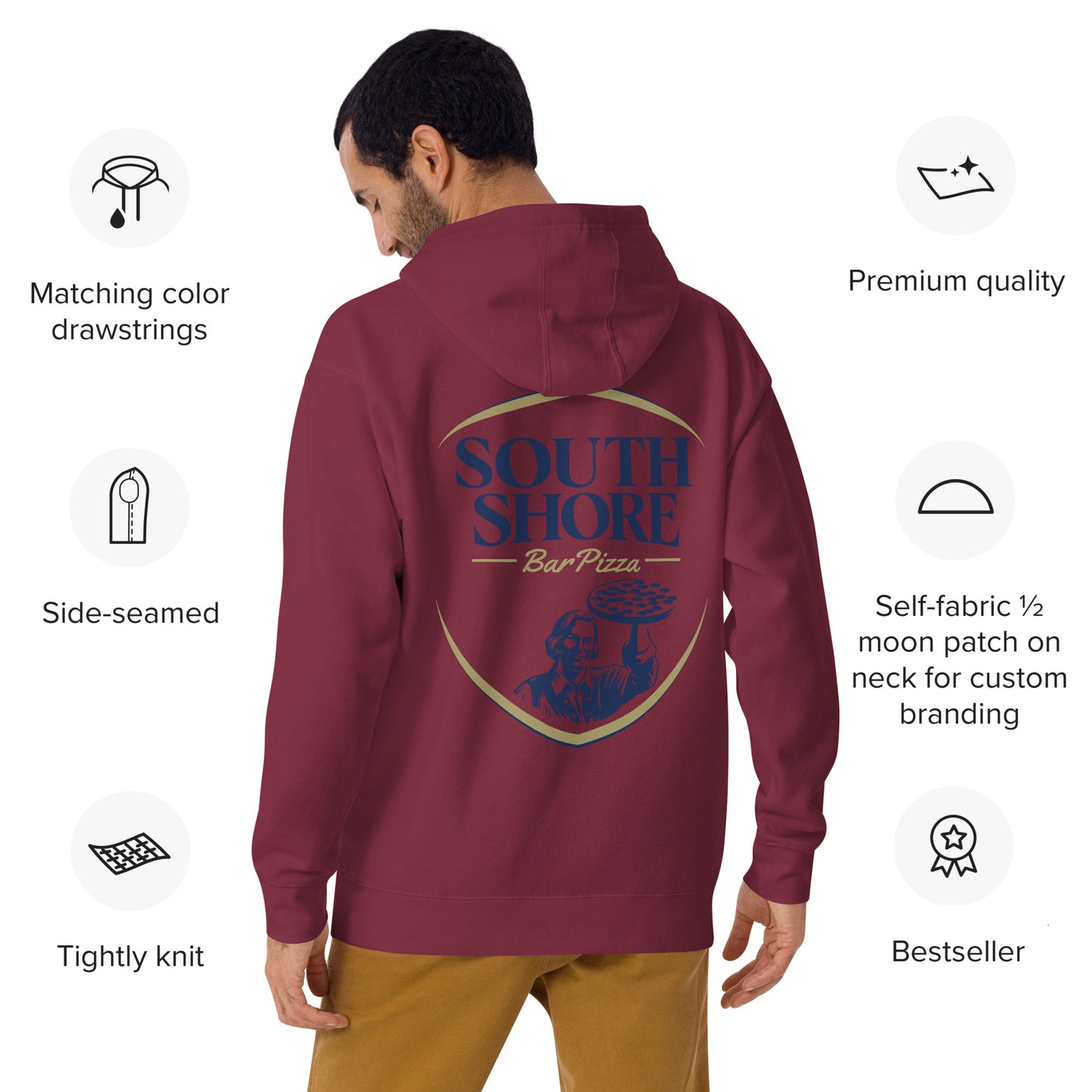 South Shore Bar Pizza Social Club - Two Sided Premium Hoodie