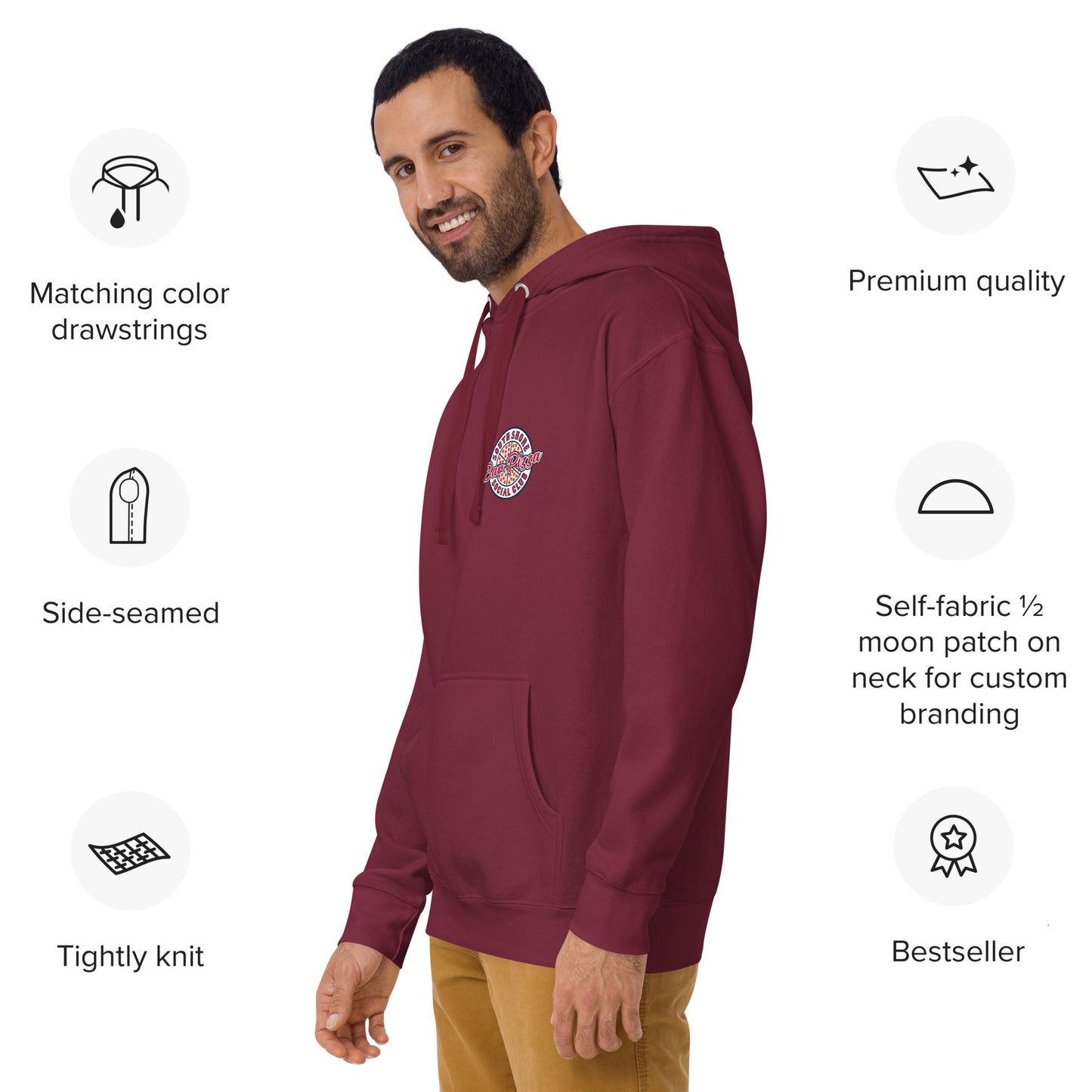 South Shore Bar Pizza Social Club - Two Sided Premium Hoodie