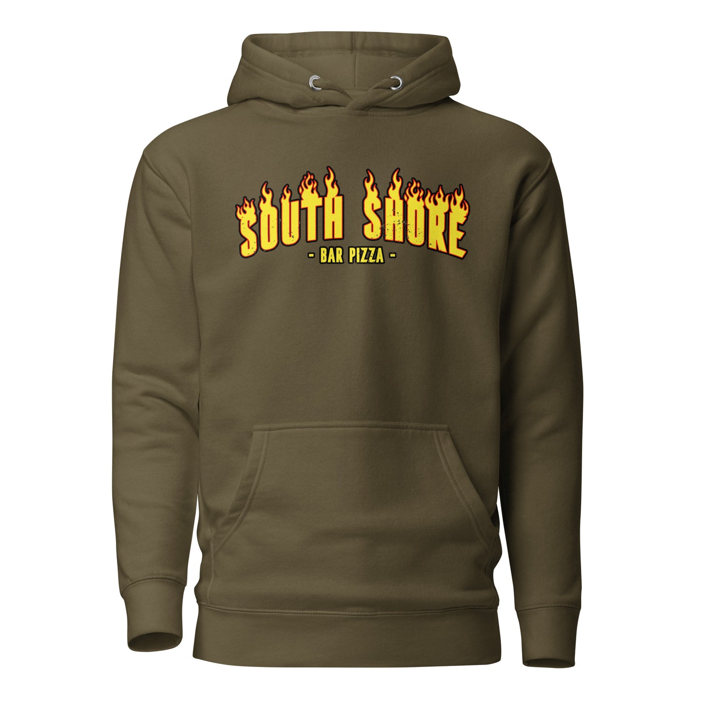 South Shore Bar Pizza Fire Logo Hoodie