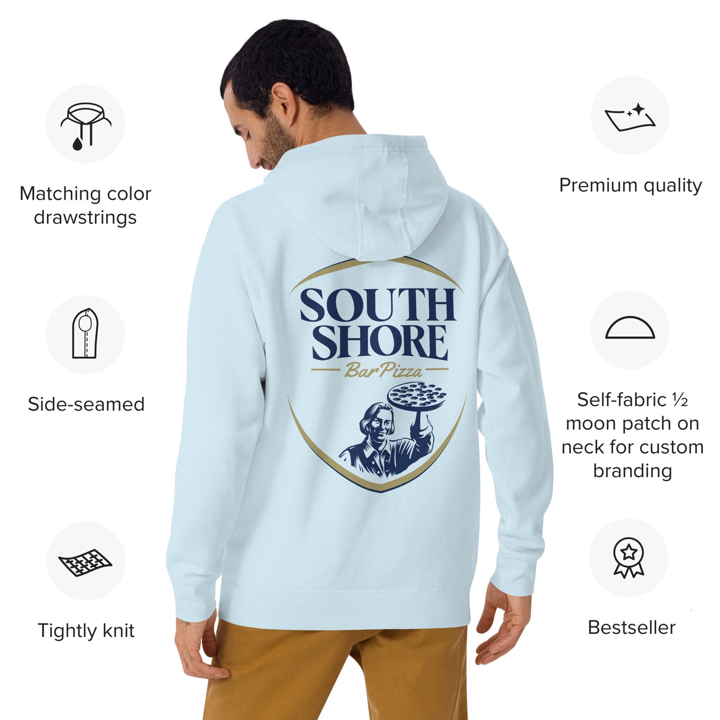 South Shore Bar Pizza Social Club - Two Sided Premium Hoodie