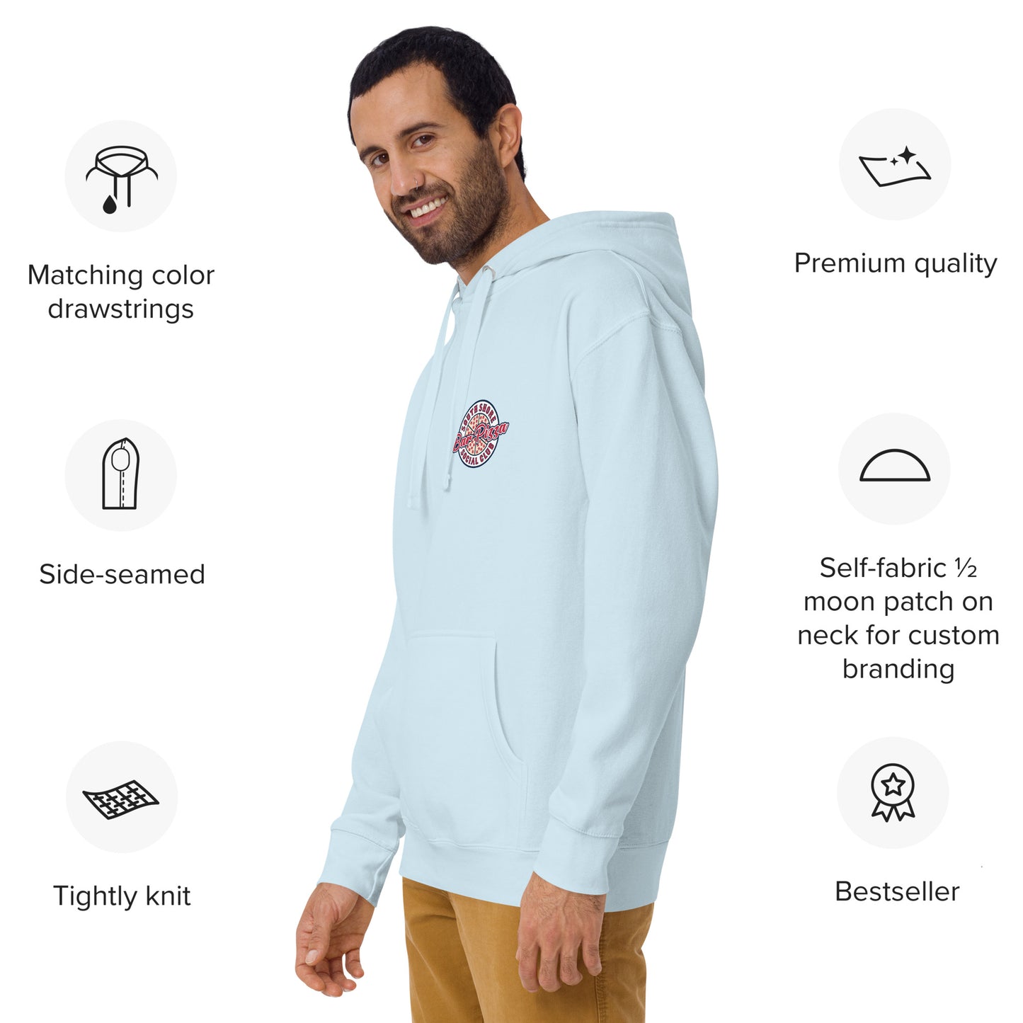 South Shore Bar Pizza Social Club - Two Sided Premium Hoodie