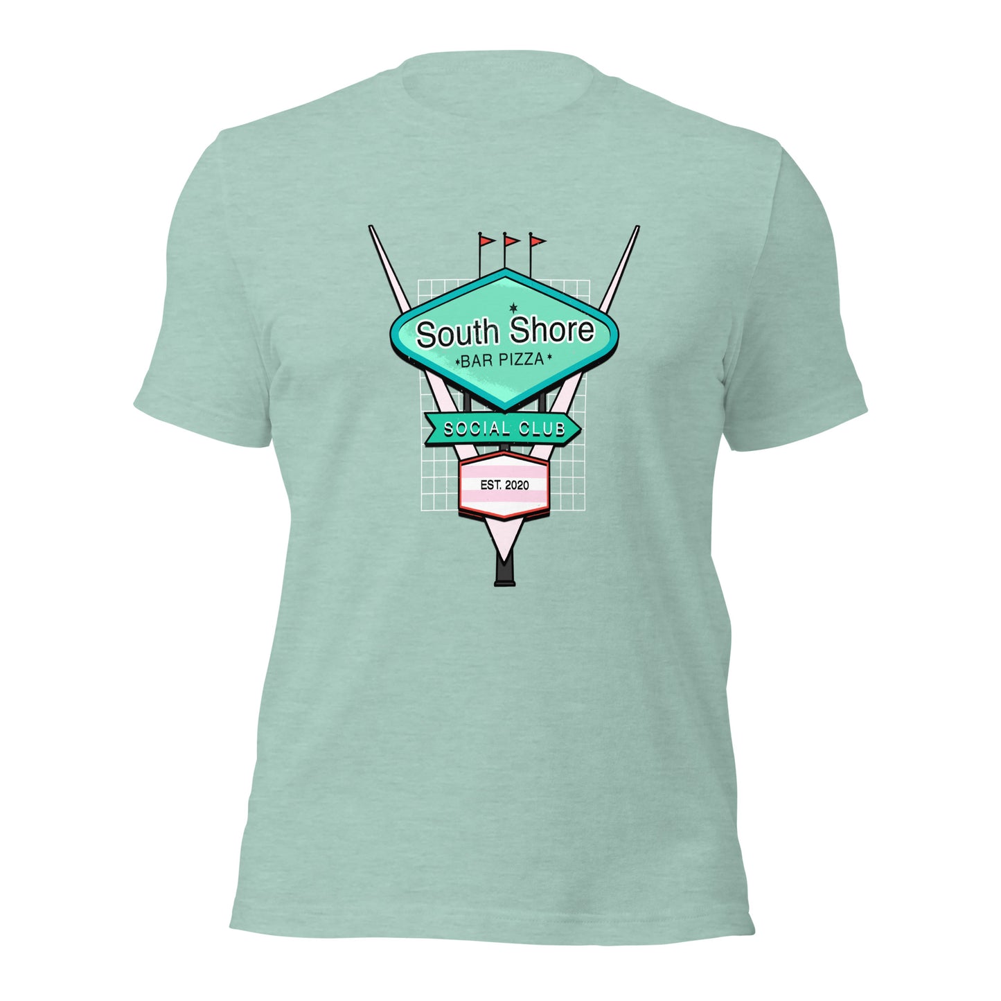 Retro 50's South Shore Bar Pizza Social Club Tee