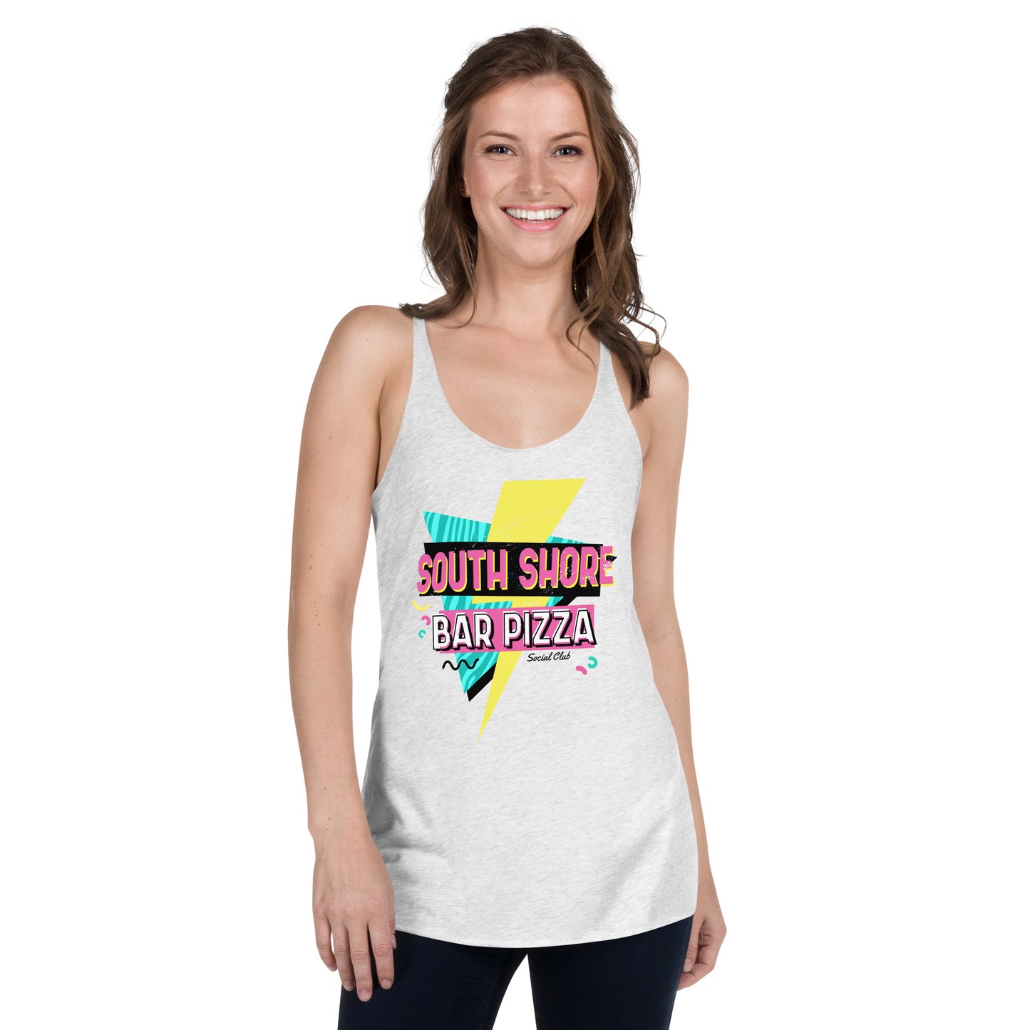90's South Shore Bar Pizza Women's Racerback Tank