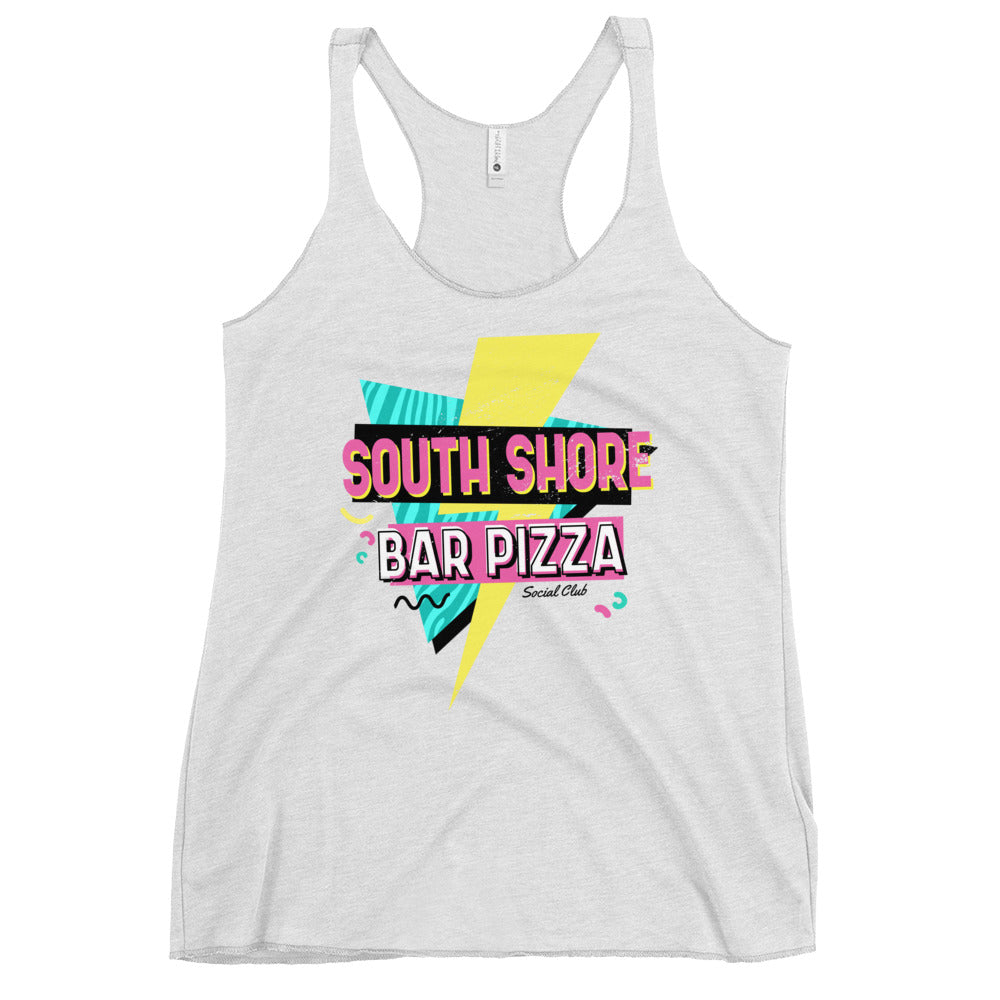 90's South Shore Bar Pizza Women's Racerback Tank