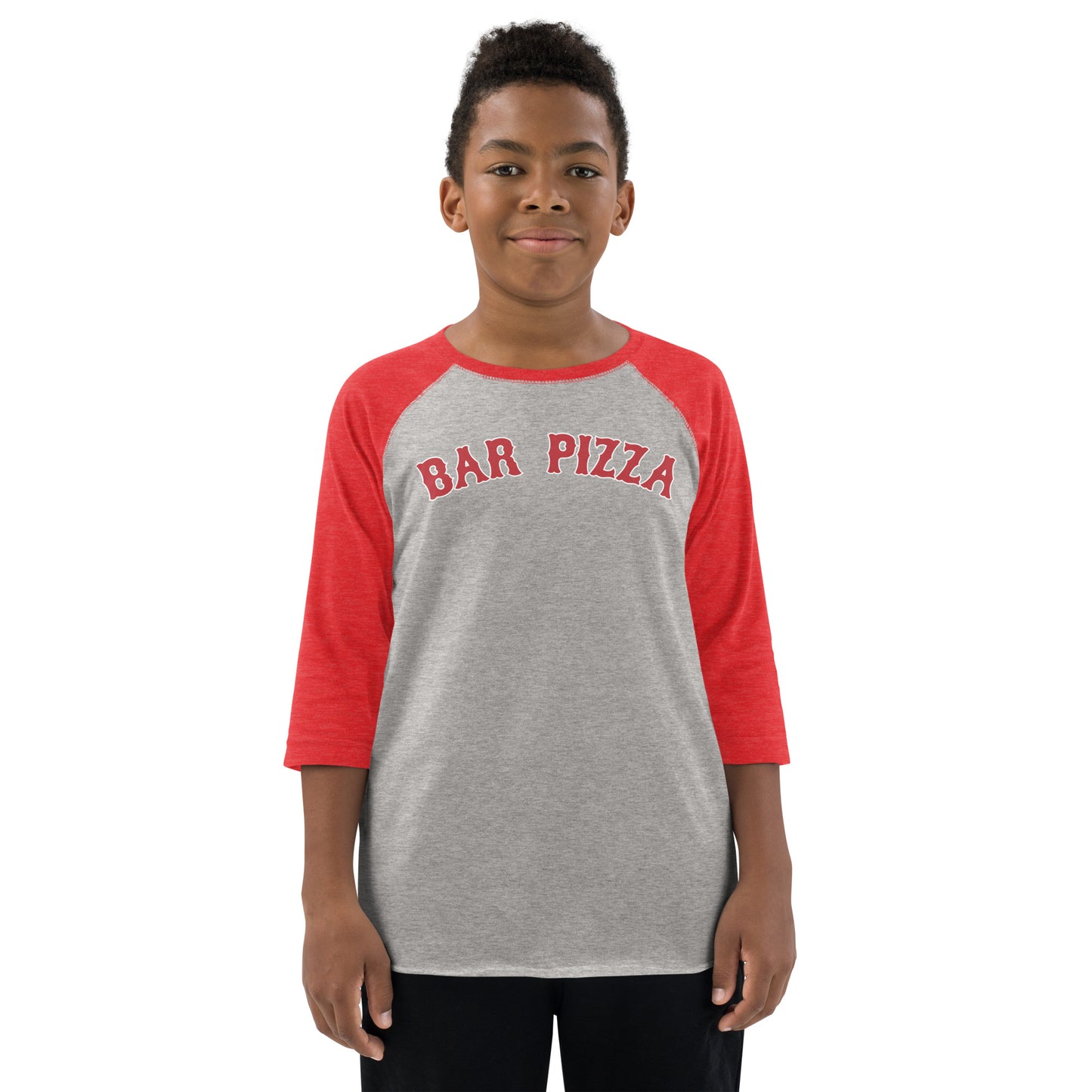 Bar Pizza Kids Baseball Shirt