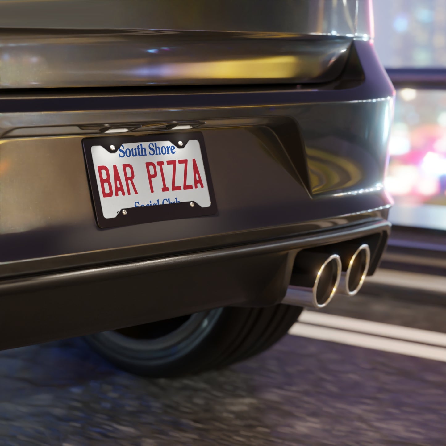 Vanity Plate - "South Shore BAR PIZZA Social Club" Decorative License Plate